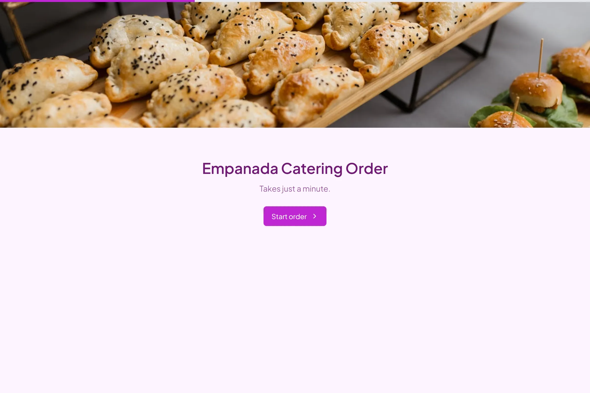 Empanada Catering Order template preview