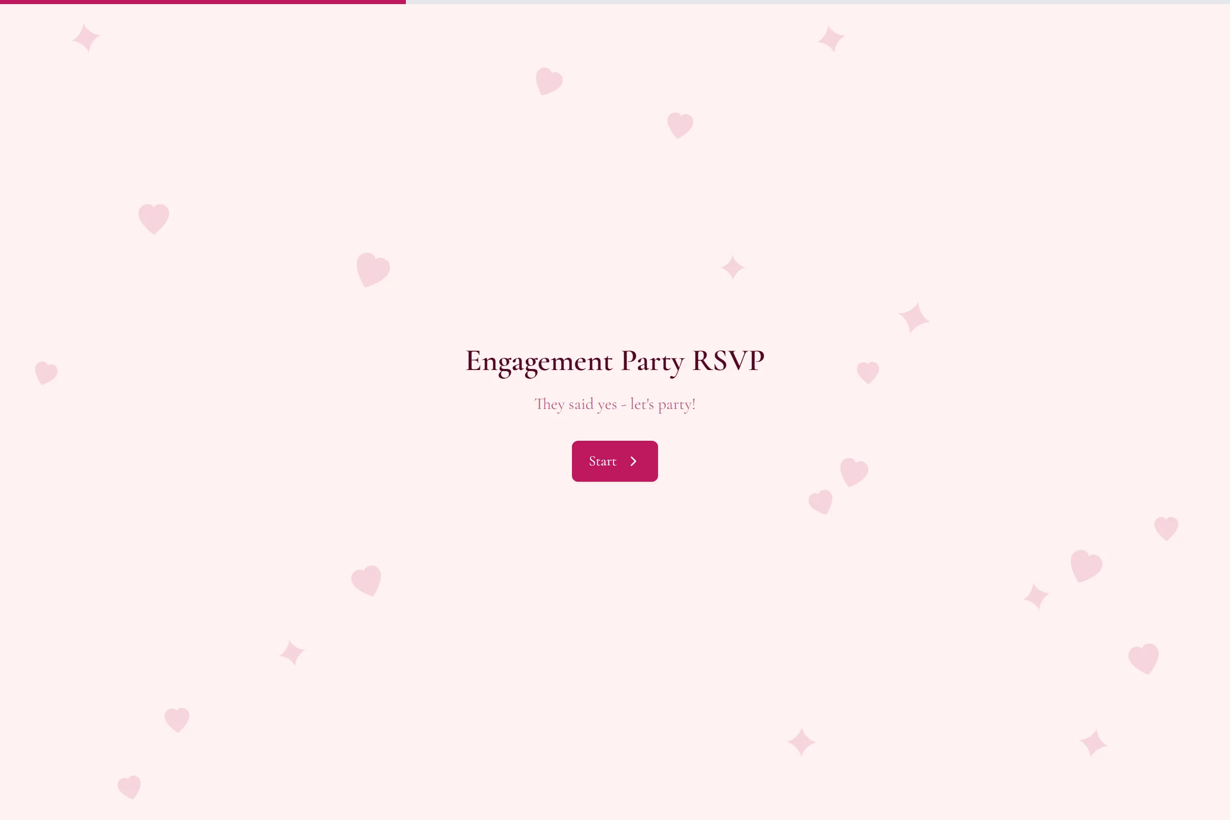 Engagement Party RSVP template preview