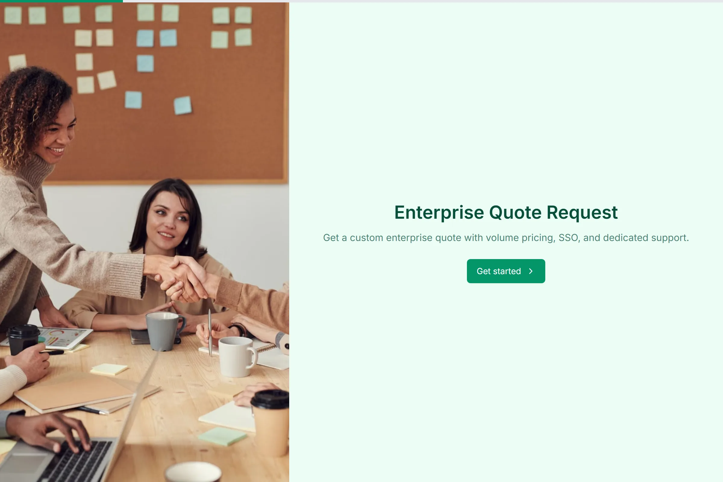 Enterprise Quote Request template preview