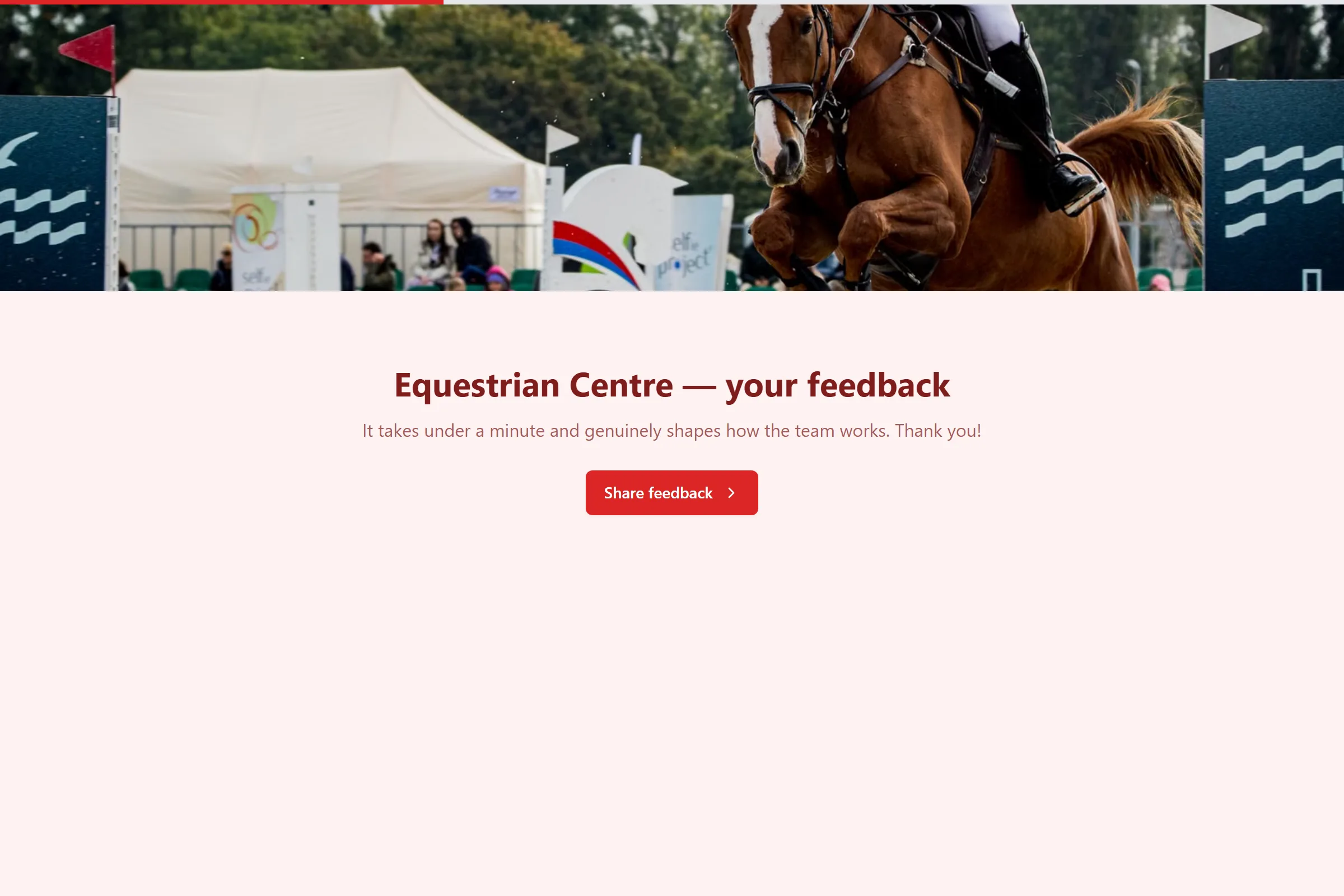 Equestrian Centre Satisfaction Survey template preview