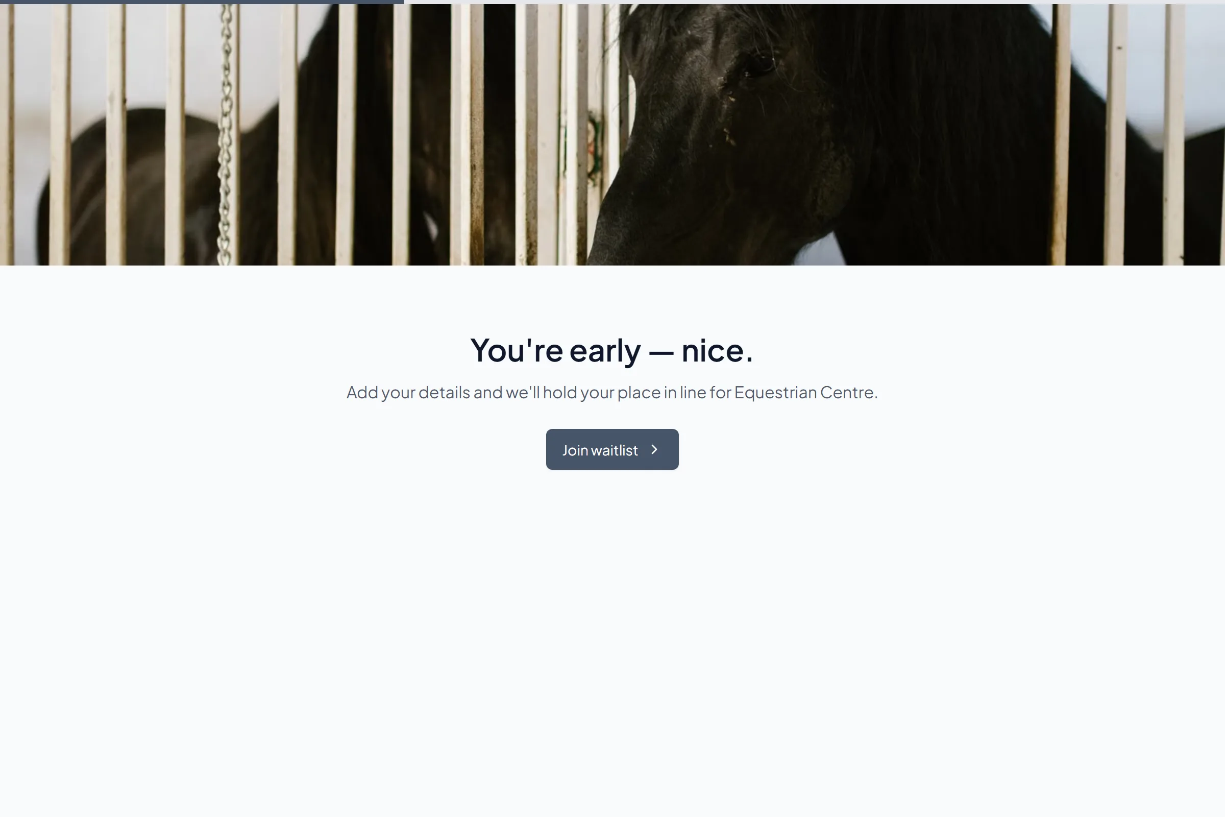 Equestrian Centre Waitlist template preview