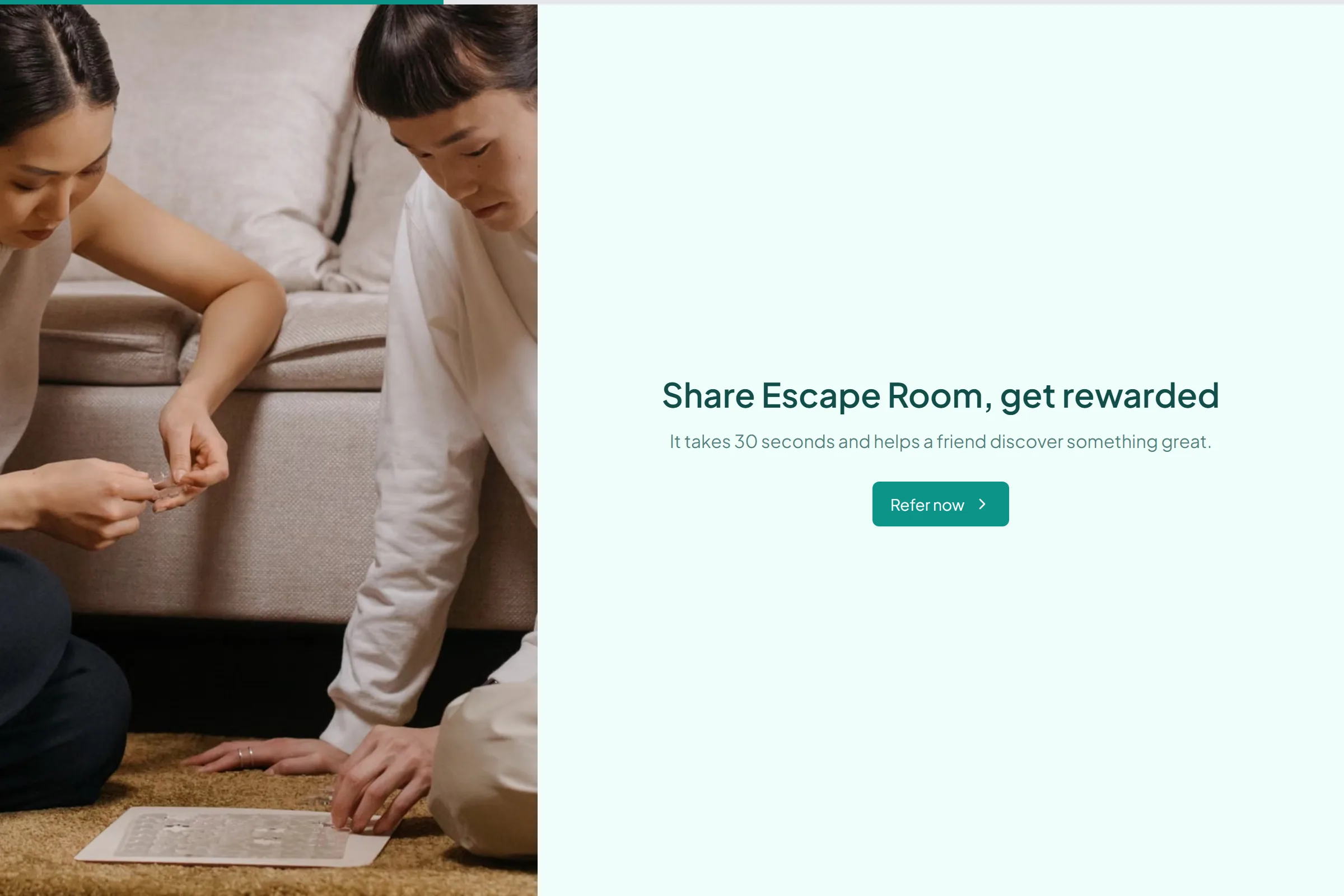 Escape Room Referral Form template preview