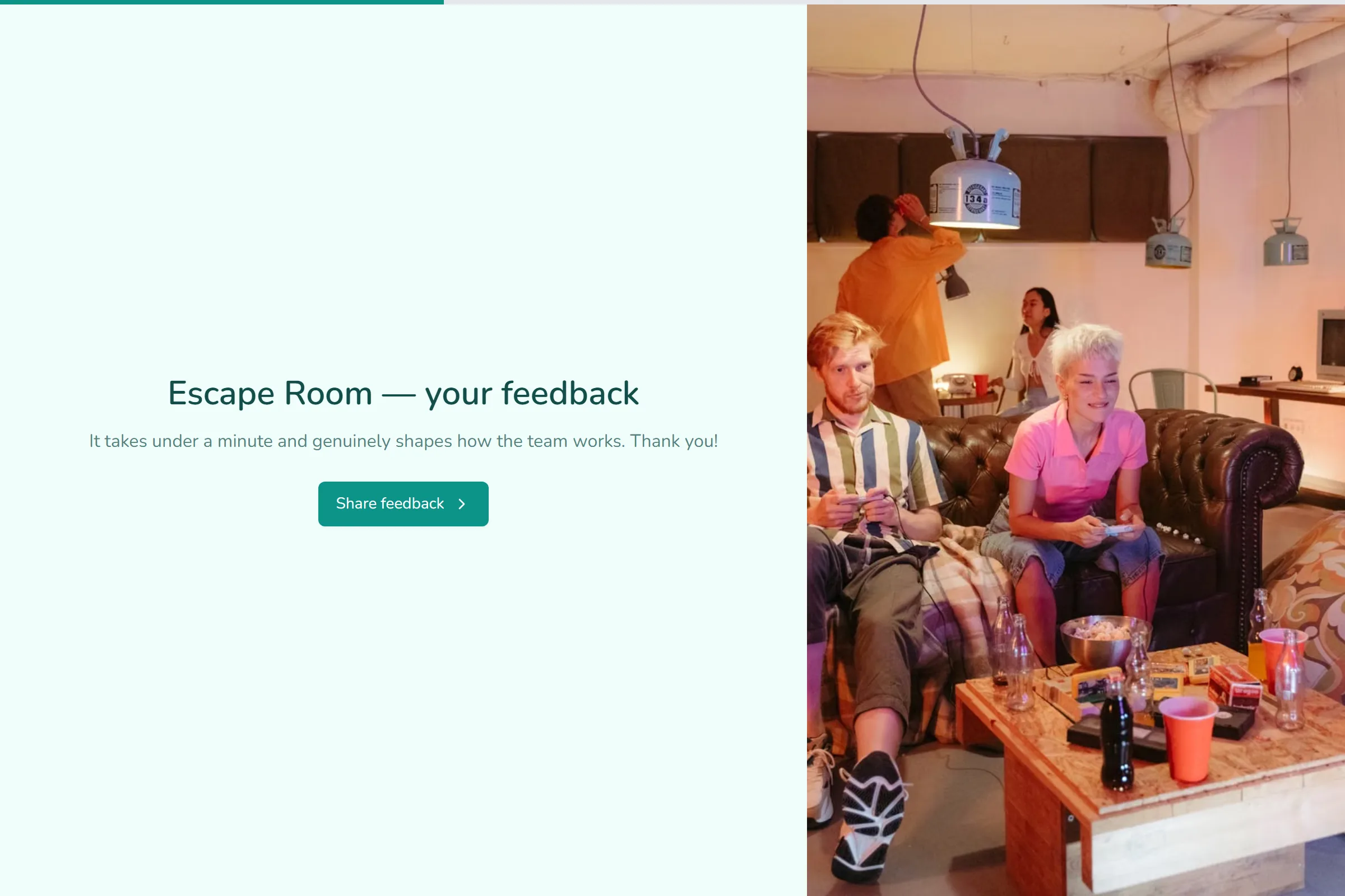 Escape Room Satisfaction Survey template preview