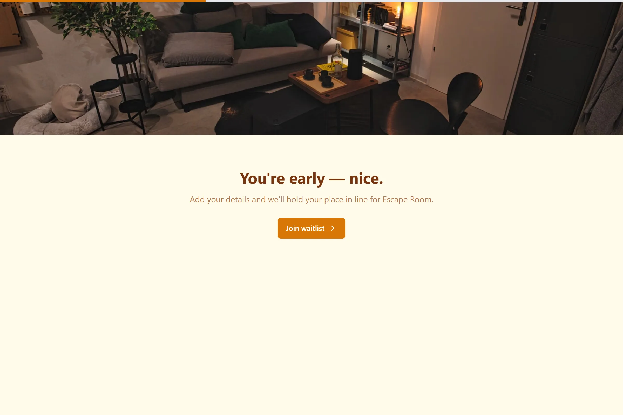 Escape Room Waitlist template preview