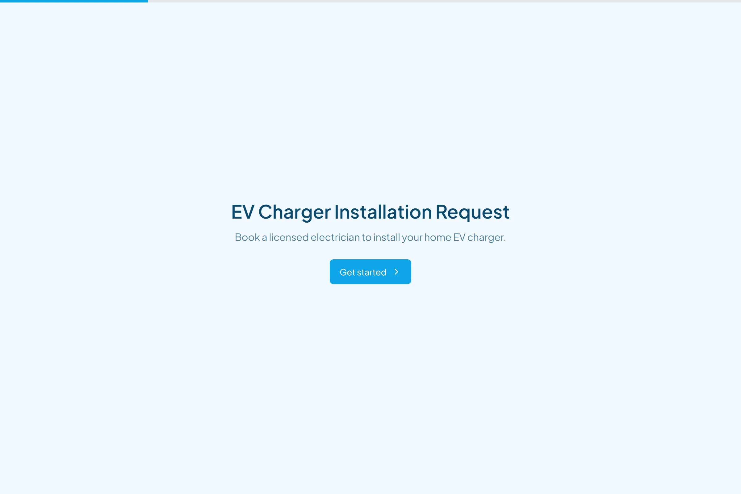 EV Charger Installation Request template preview