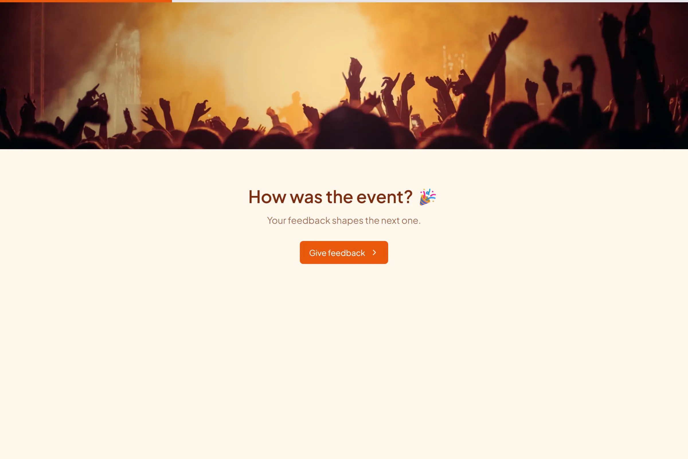 Event Attendee Feedback template preview