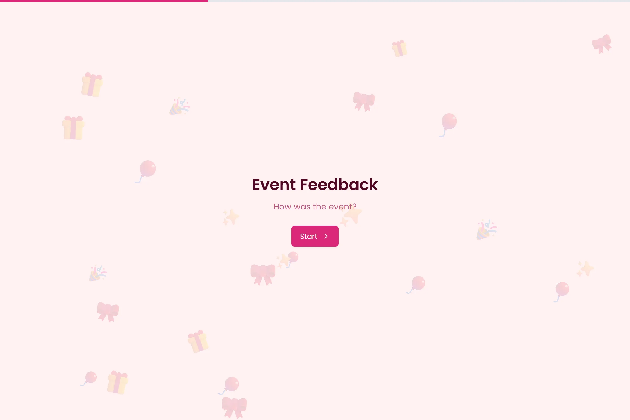 Event Feedback template preview