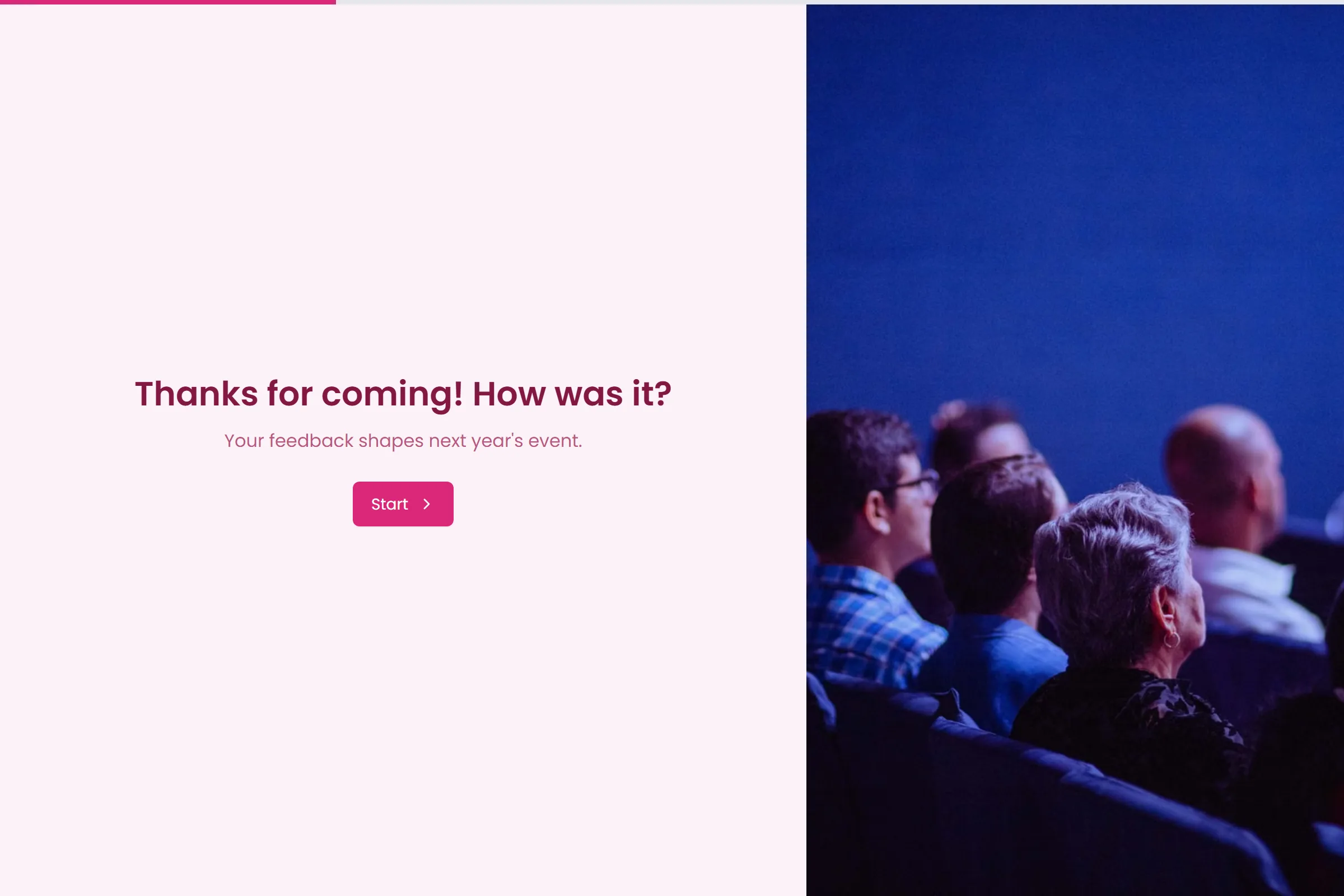 Event Attendee Feedback template preview