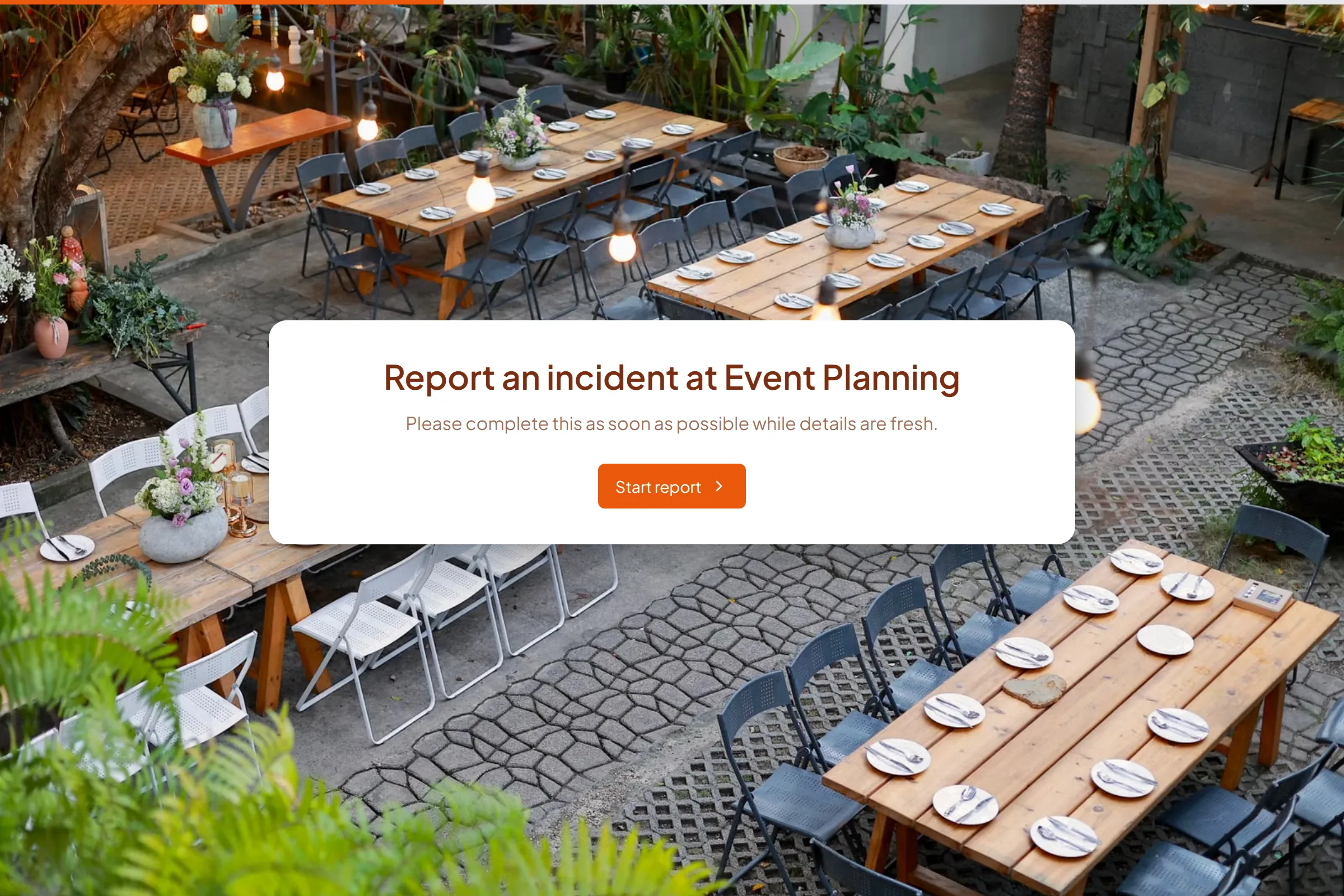 Event Planning Incident Report template preview