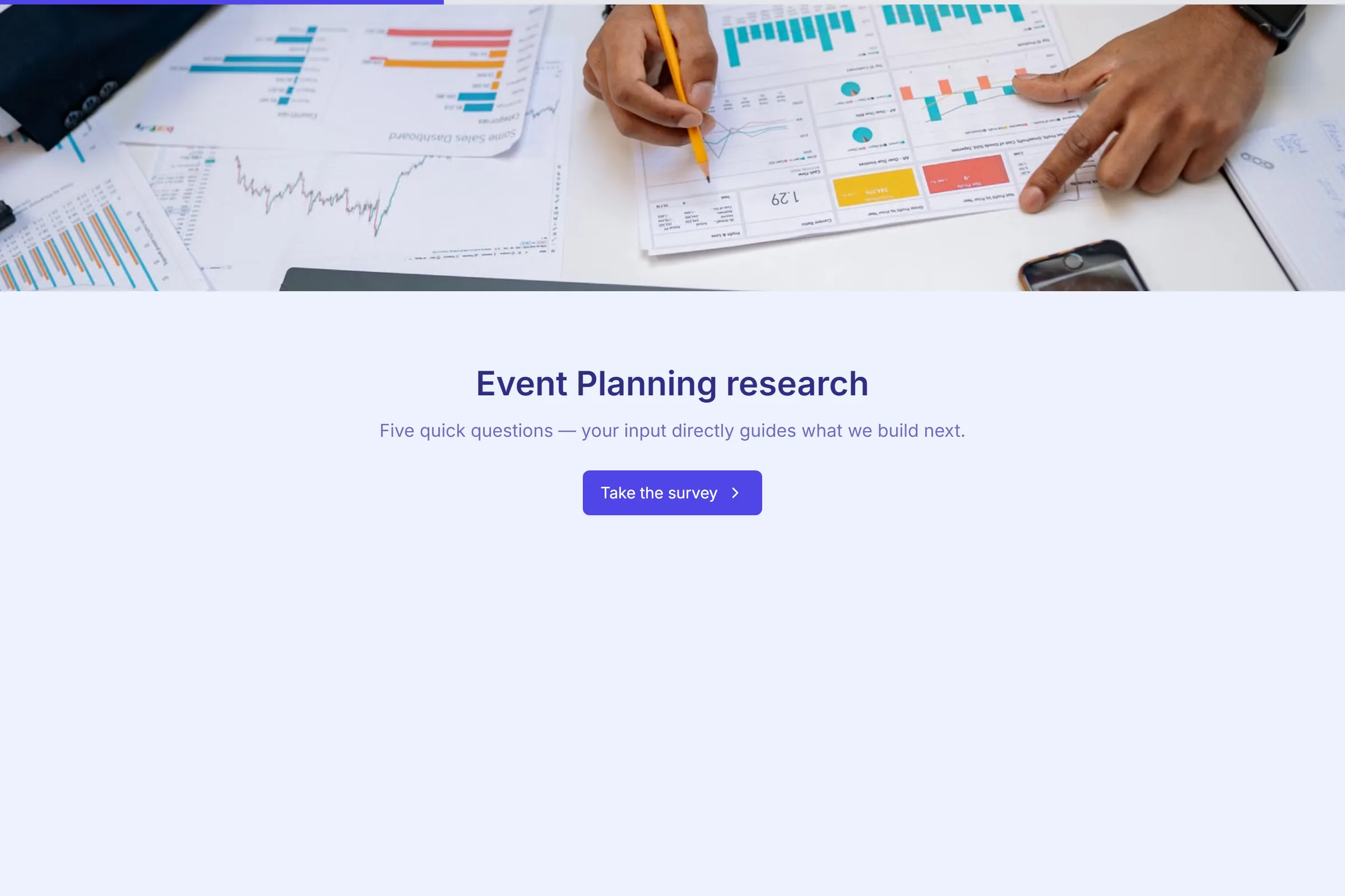 Event Planning Market Research Survey template preview
