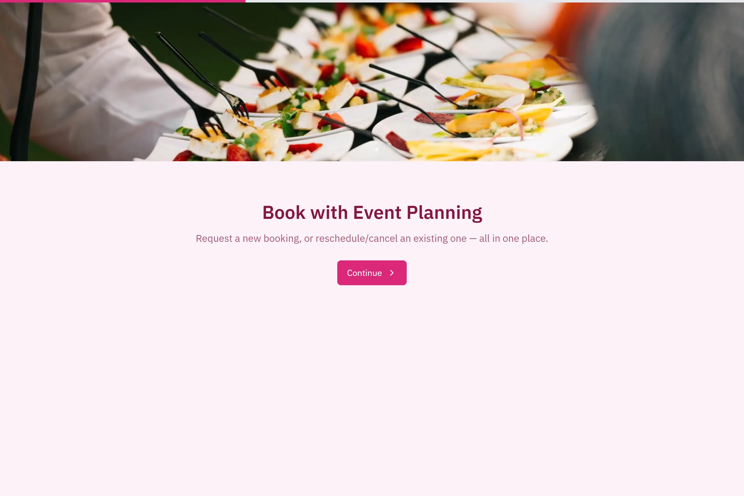 Event Planning Tasting Booking template preview