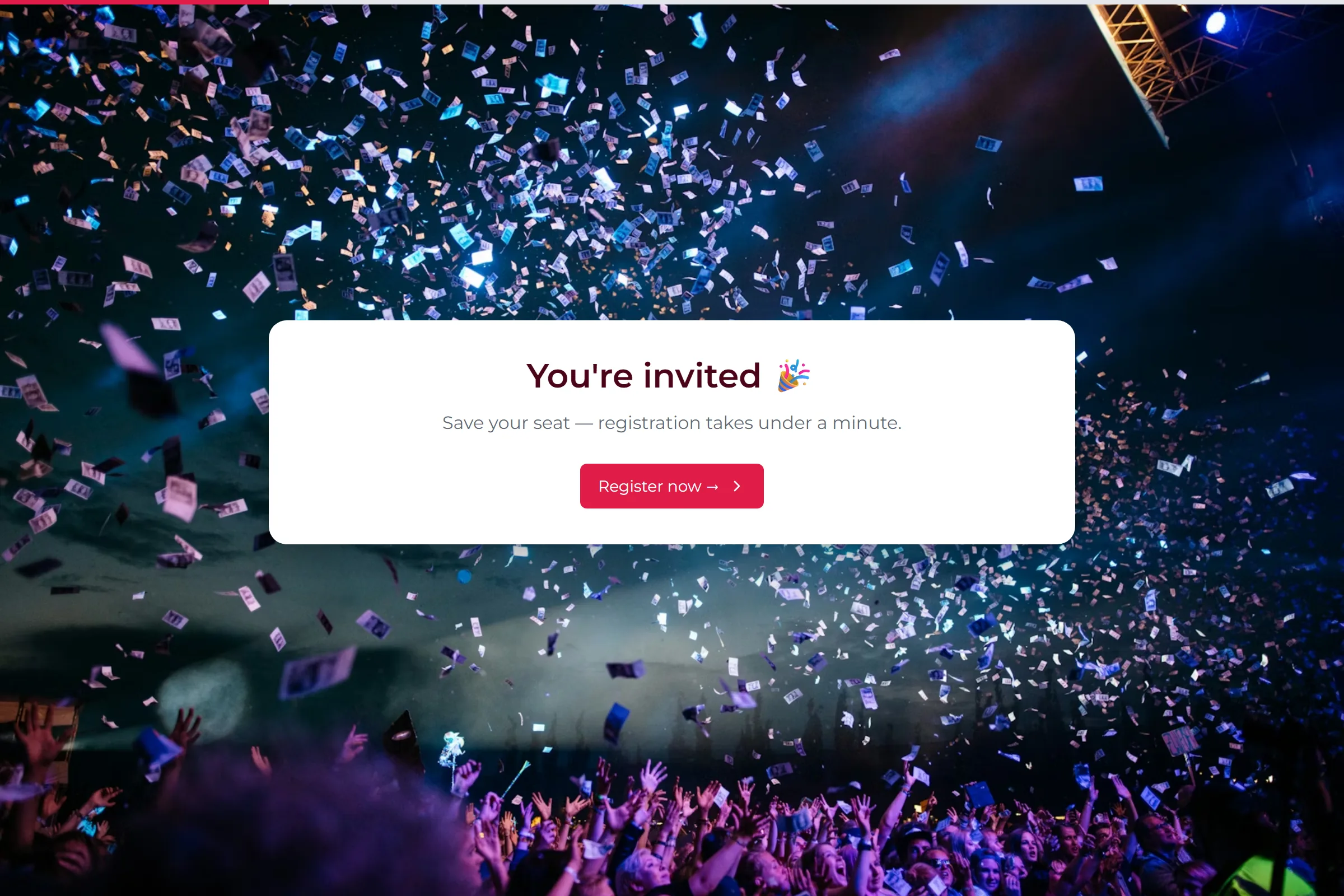 Event Registration template preview