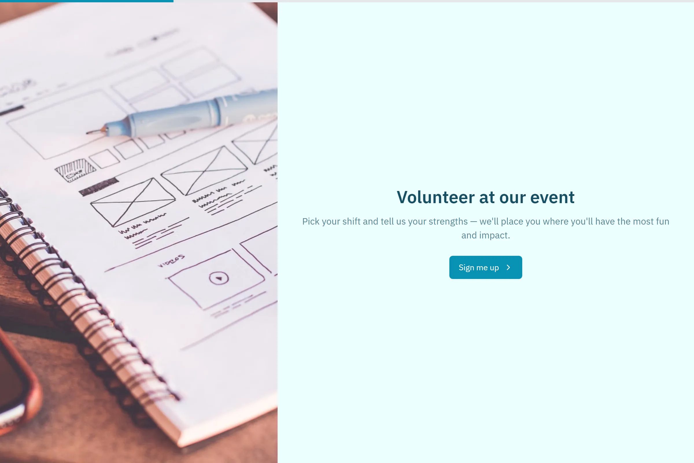 Event Volunteer Signup template preview