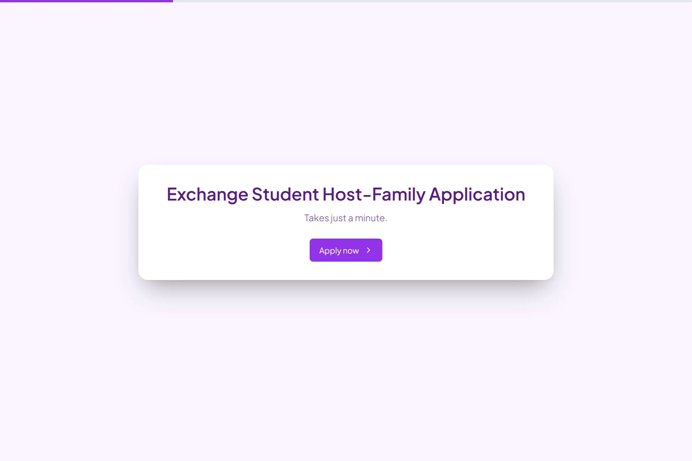 Exchange Student Host-Family Application template preview