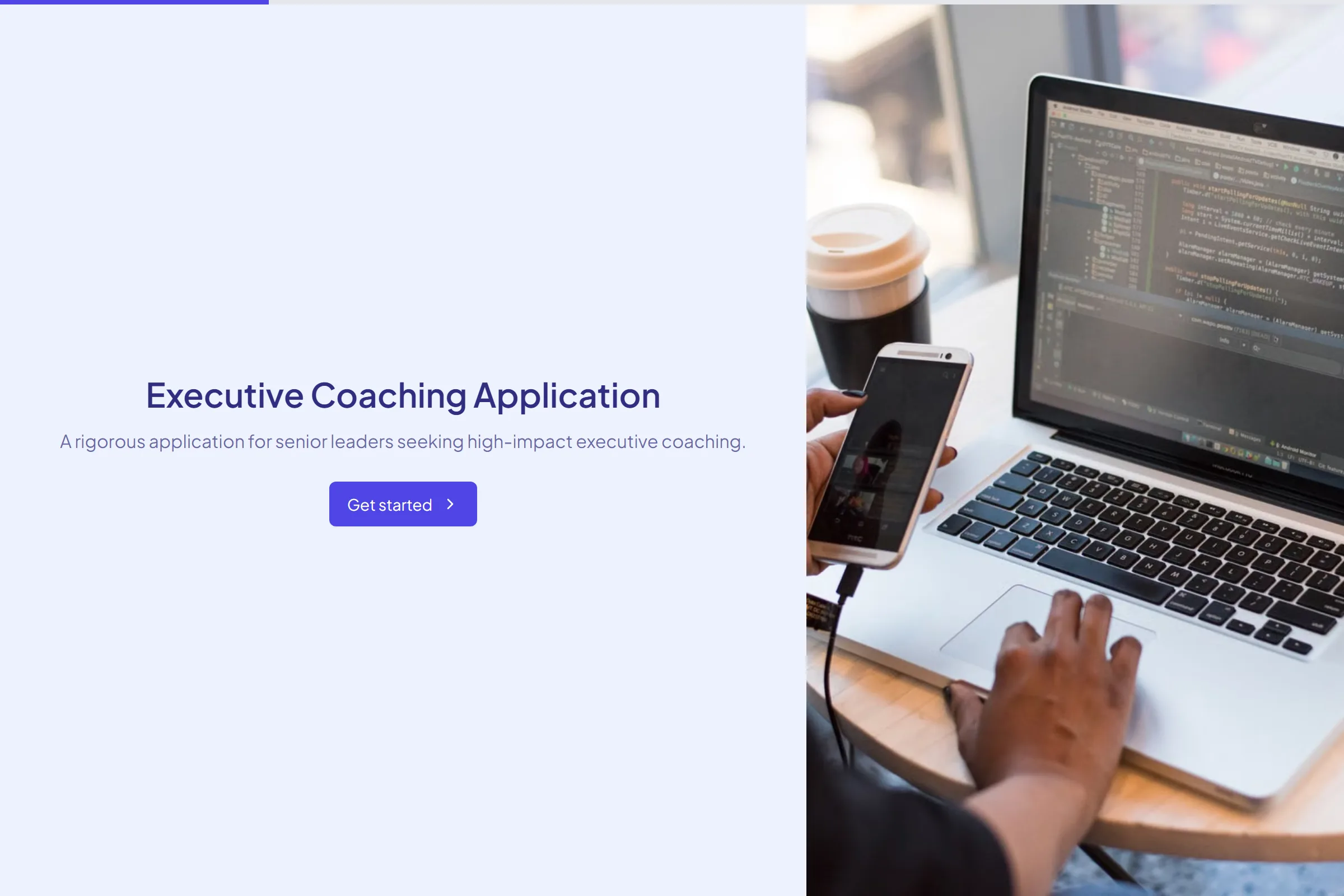 Executive Coaching Application template preview