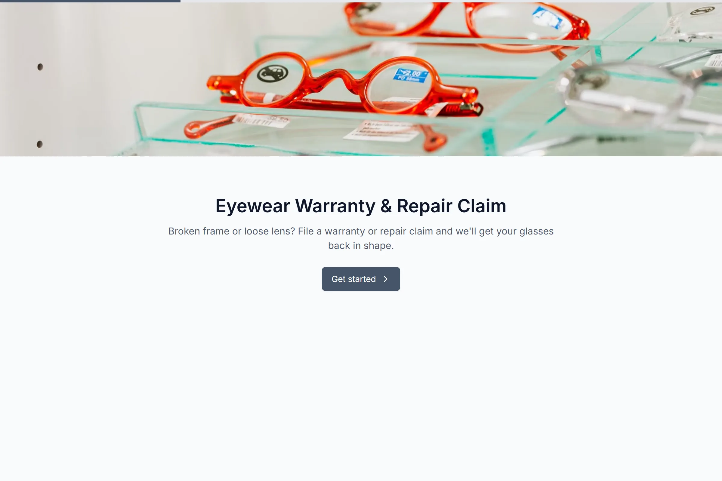 Eyewear Warranty & Repair Claim template preview