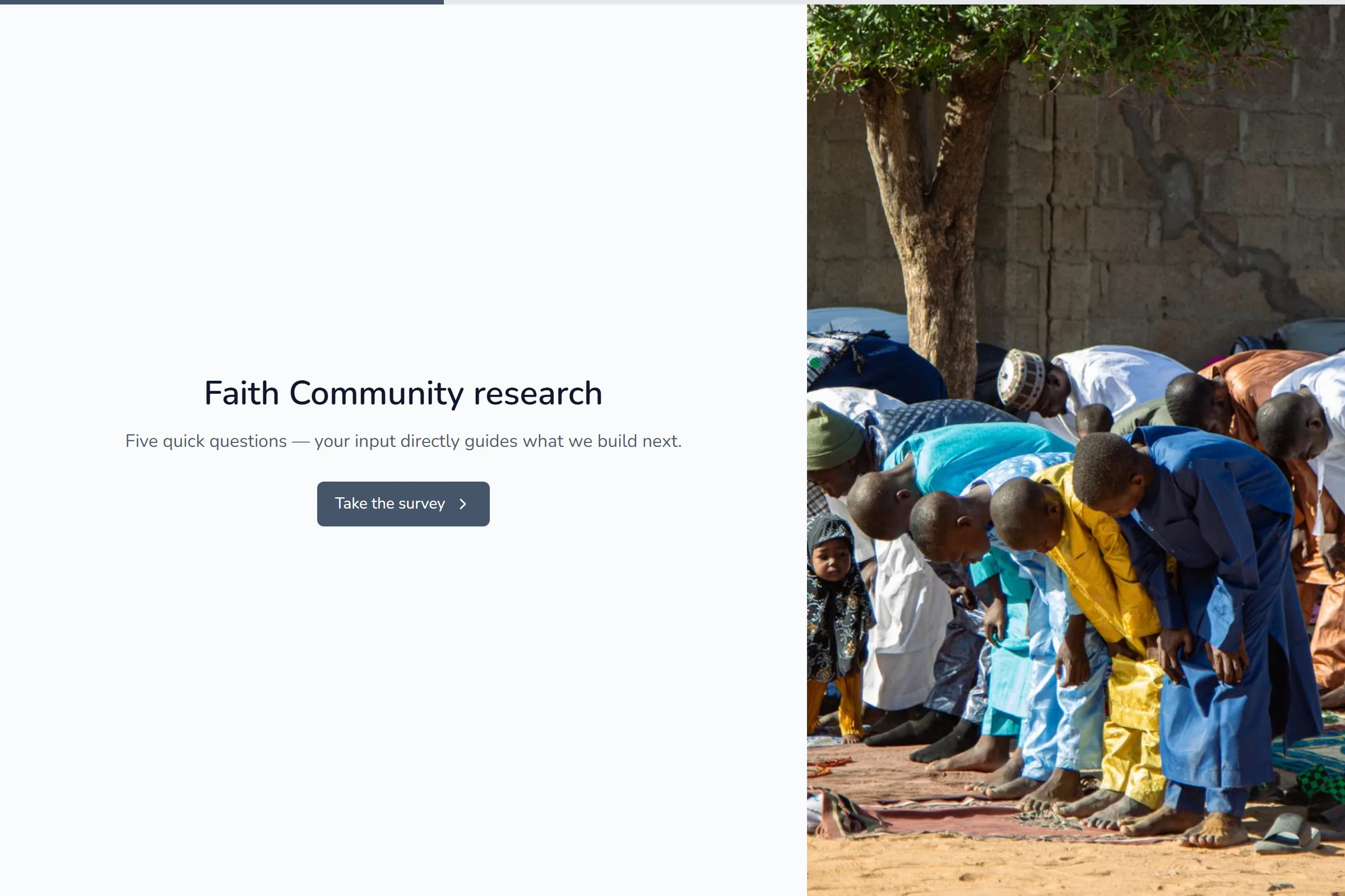 Faith Community Market Research Survey template preview