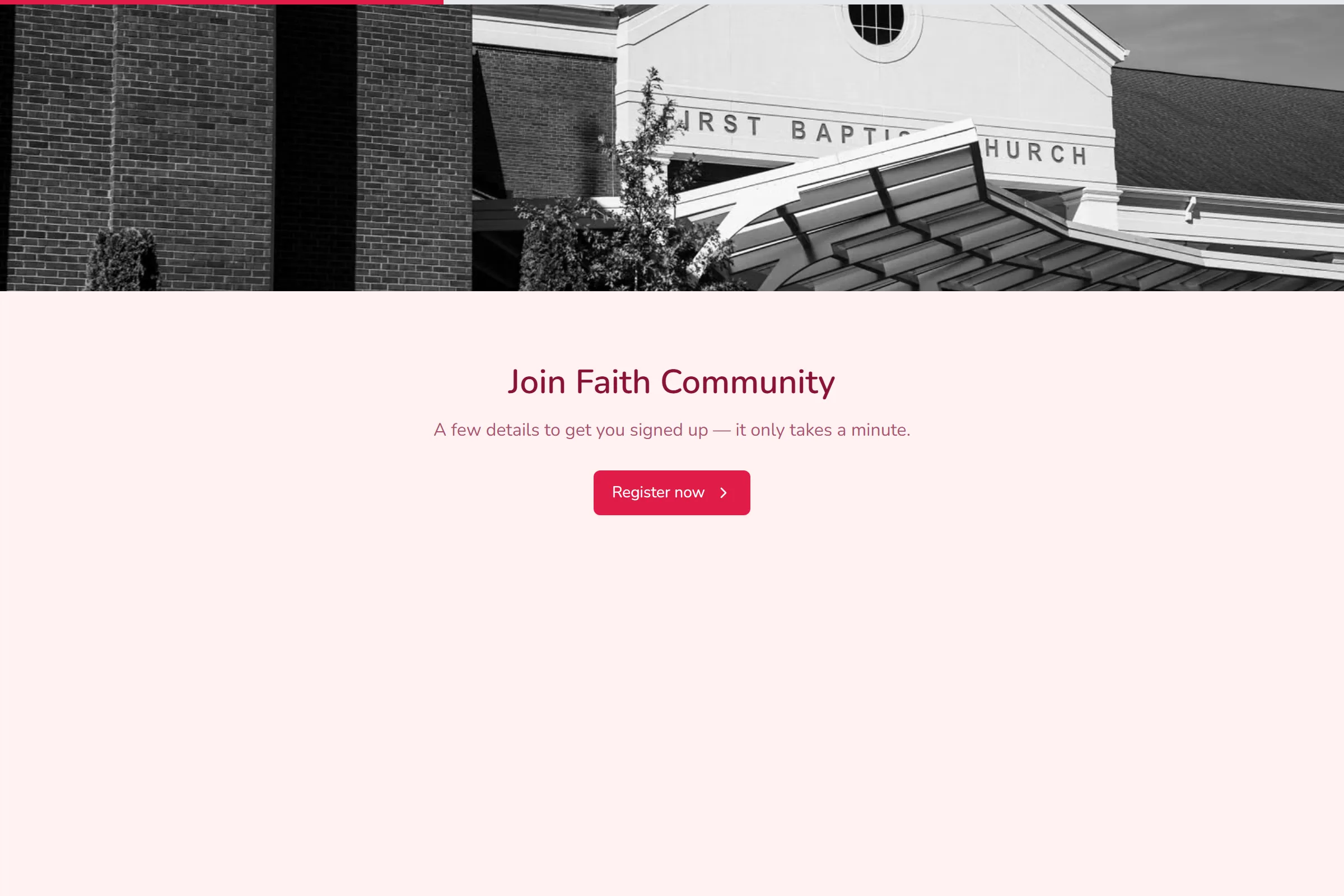 Faith Community Program Application template preview
