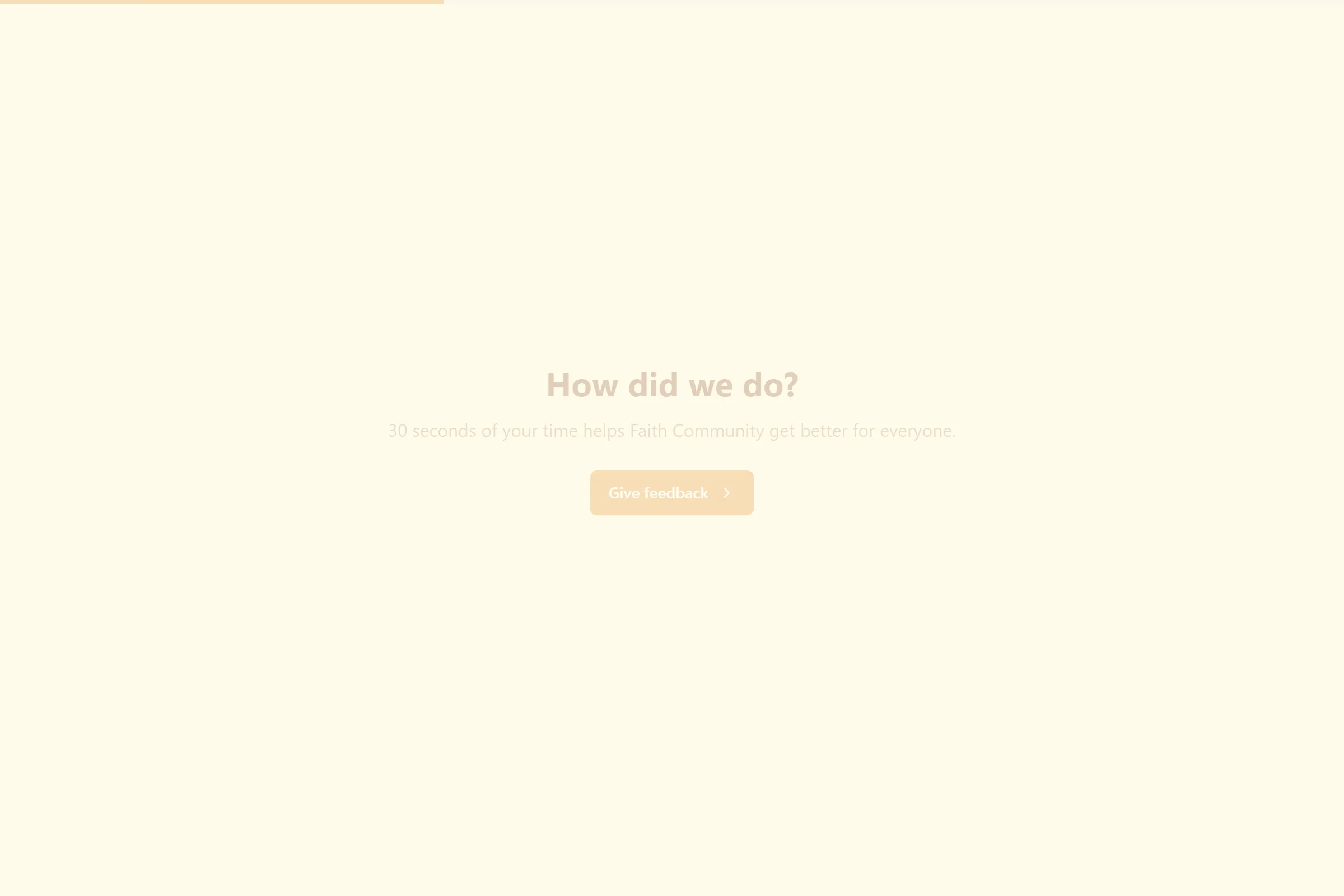 Faith Community Quick Feedback template preview