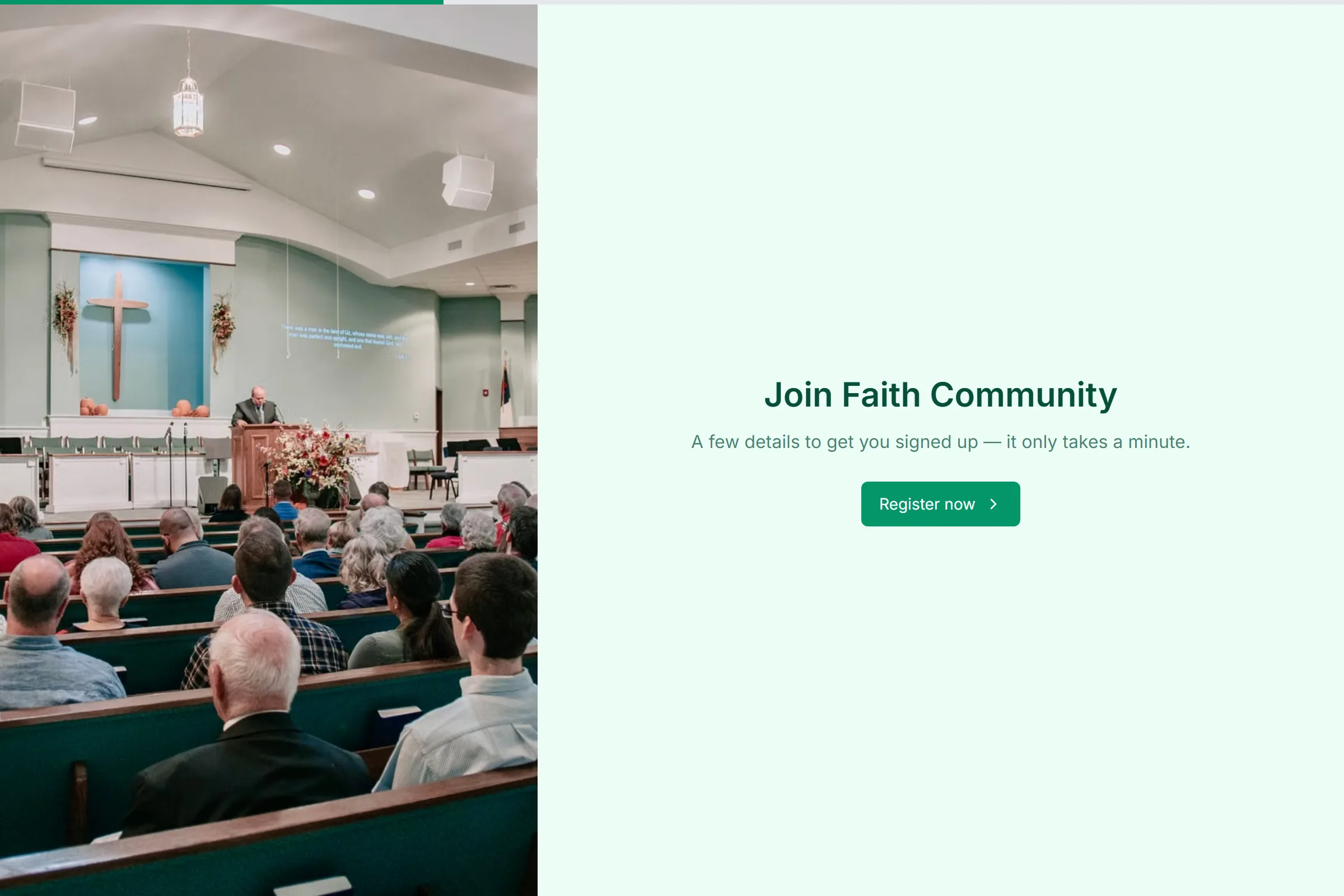Faith Community Volunteer Application template preview
