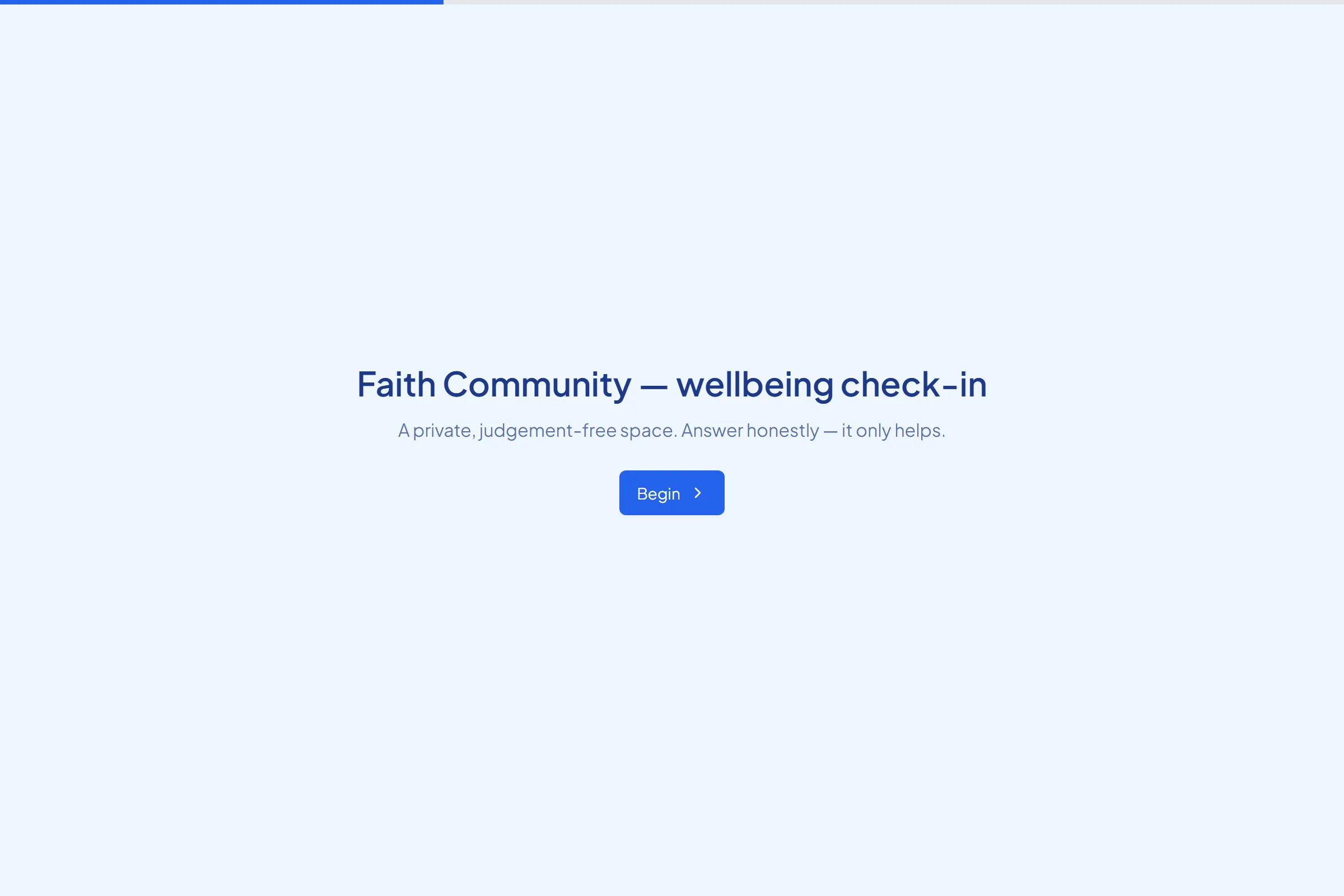 Faith Community Wellbeing Check-in template preview