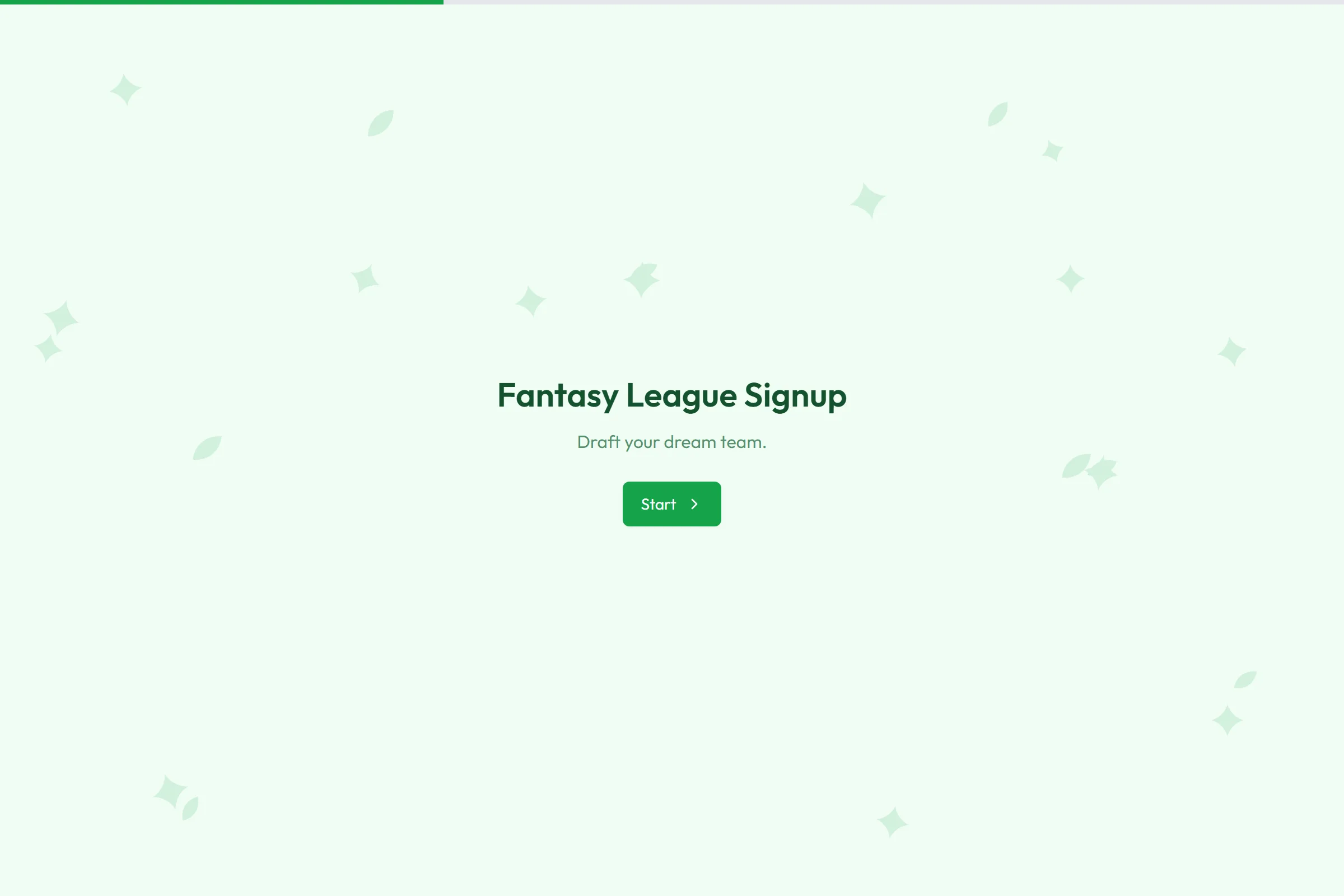 Fantasy League Signup template preview
