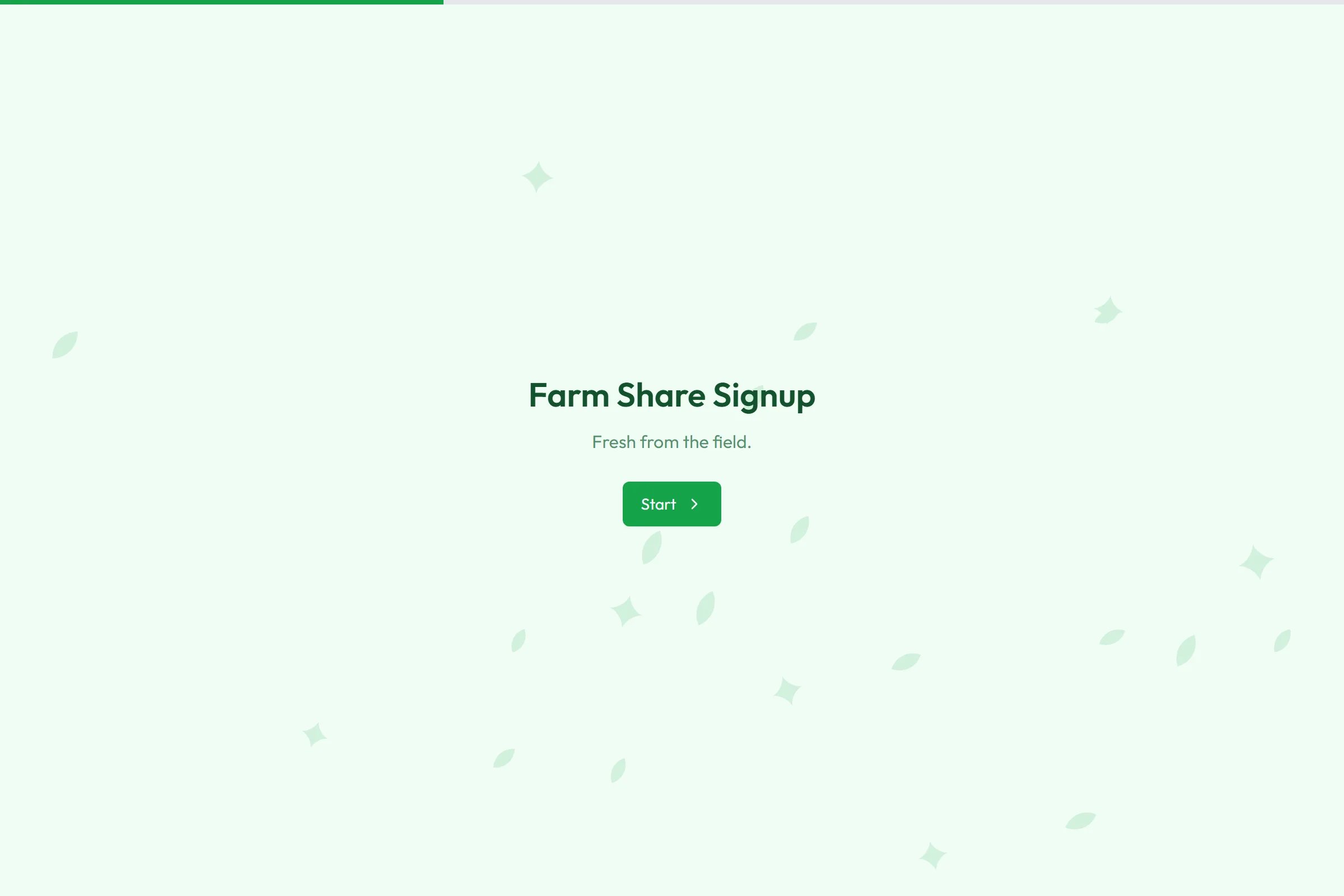 Farm Share Signup template preview