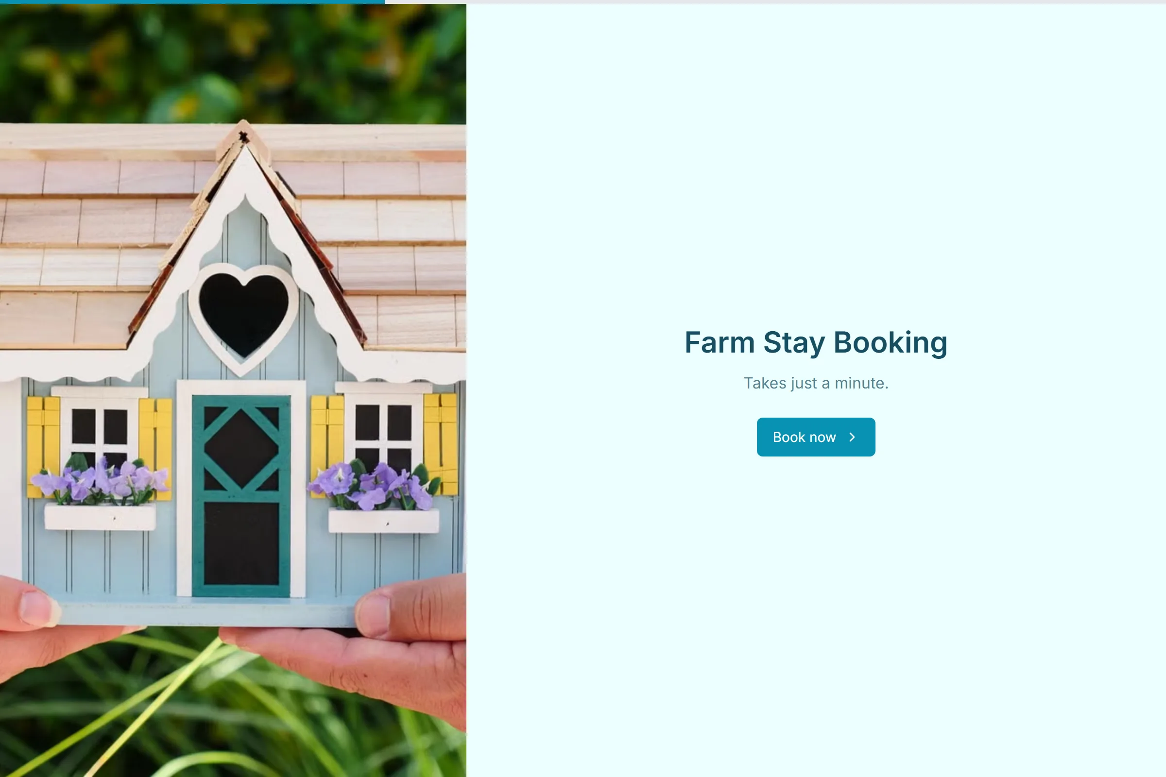 Farm Stay Booking template preview