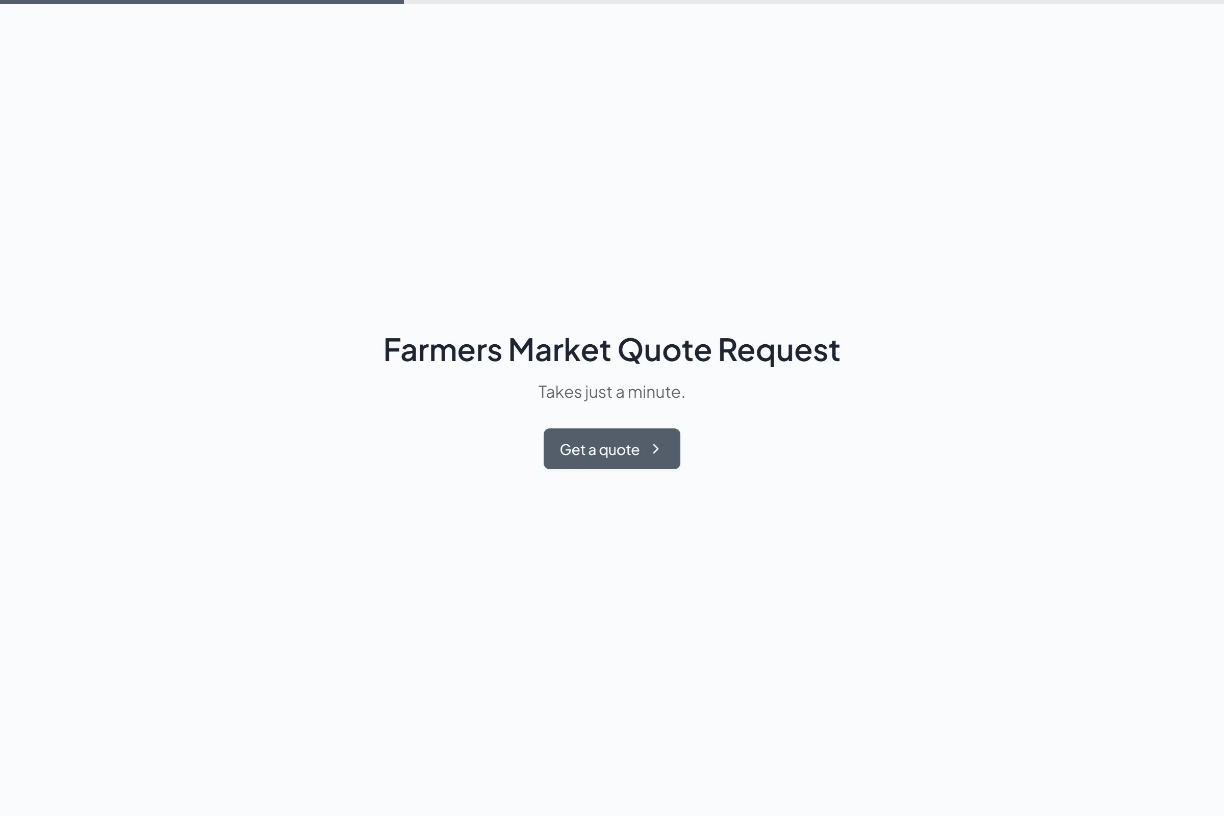 Farmers Market Quote Request template preview