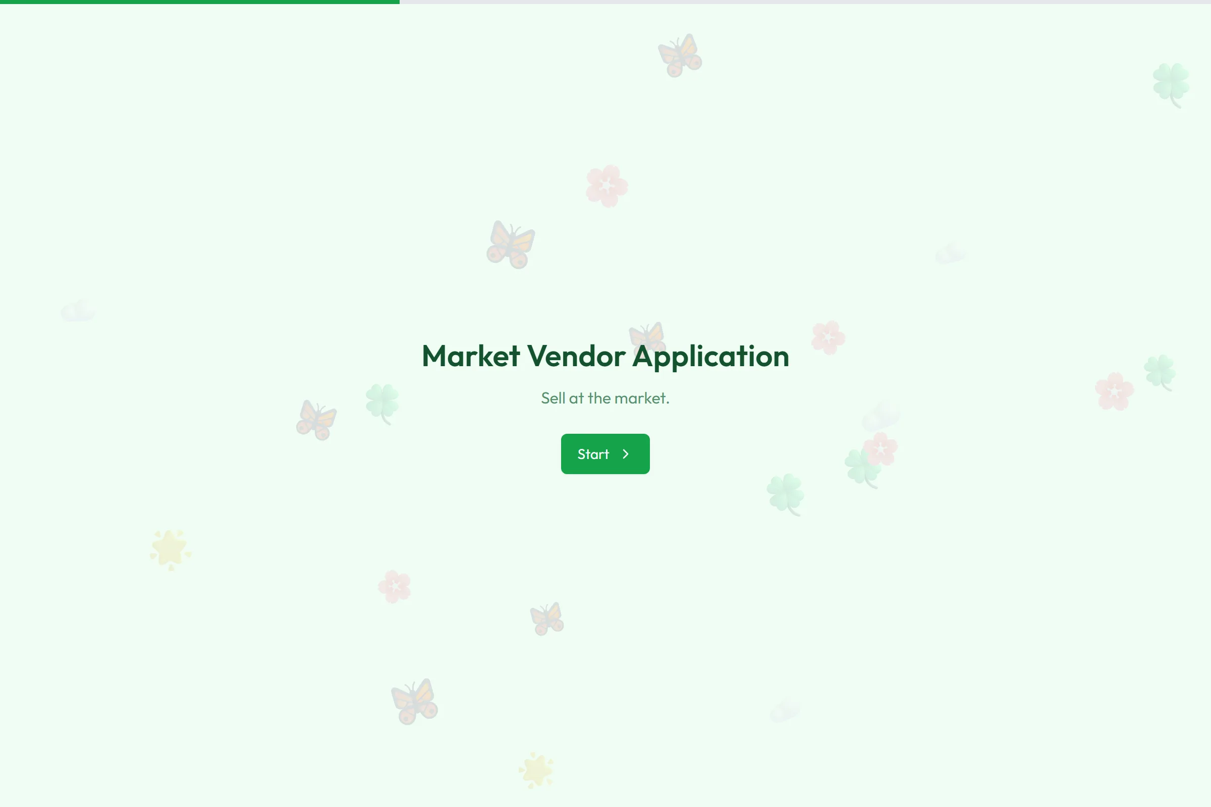 Market Vendor Application template preview