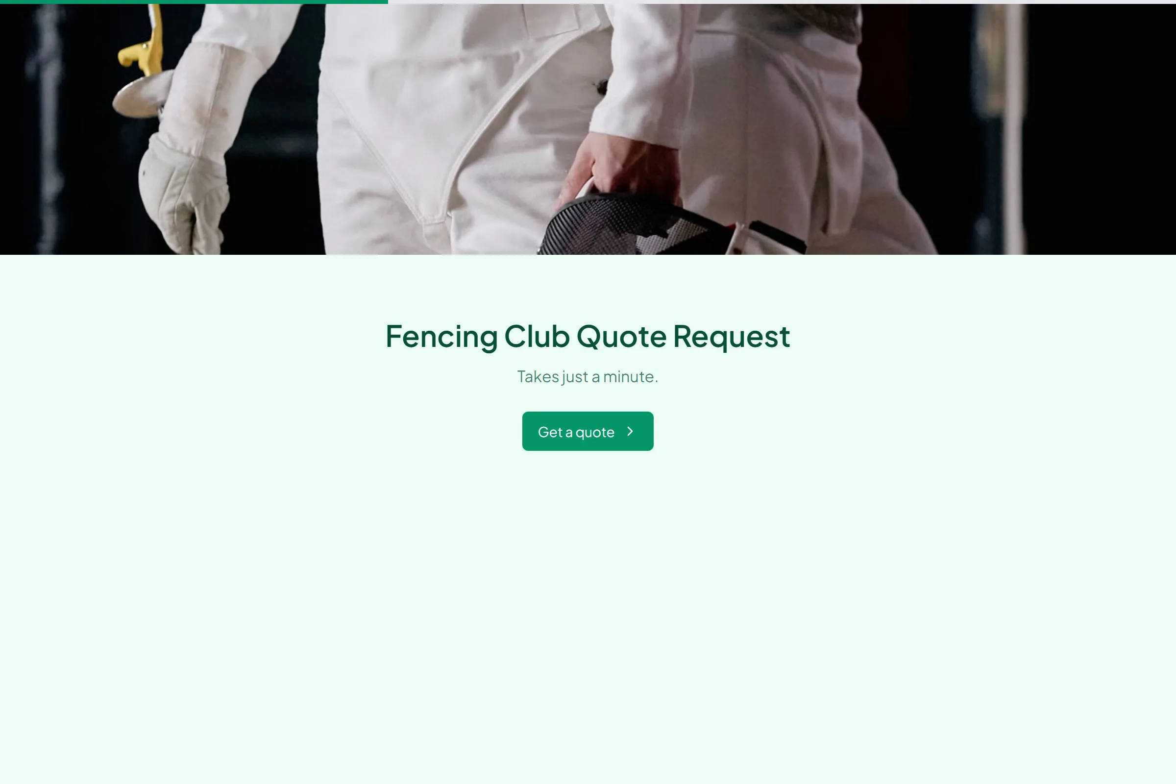 Fencing Club Quote Request template preview