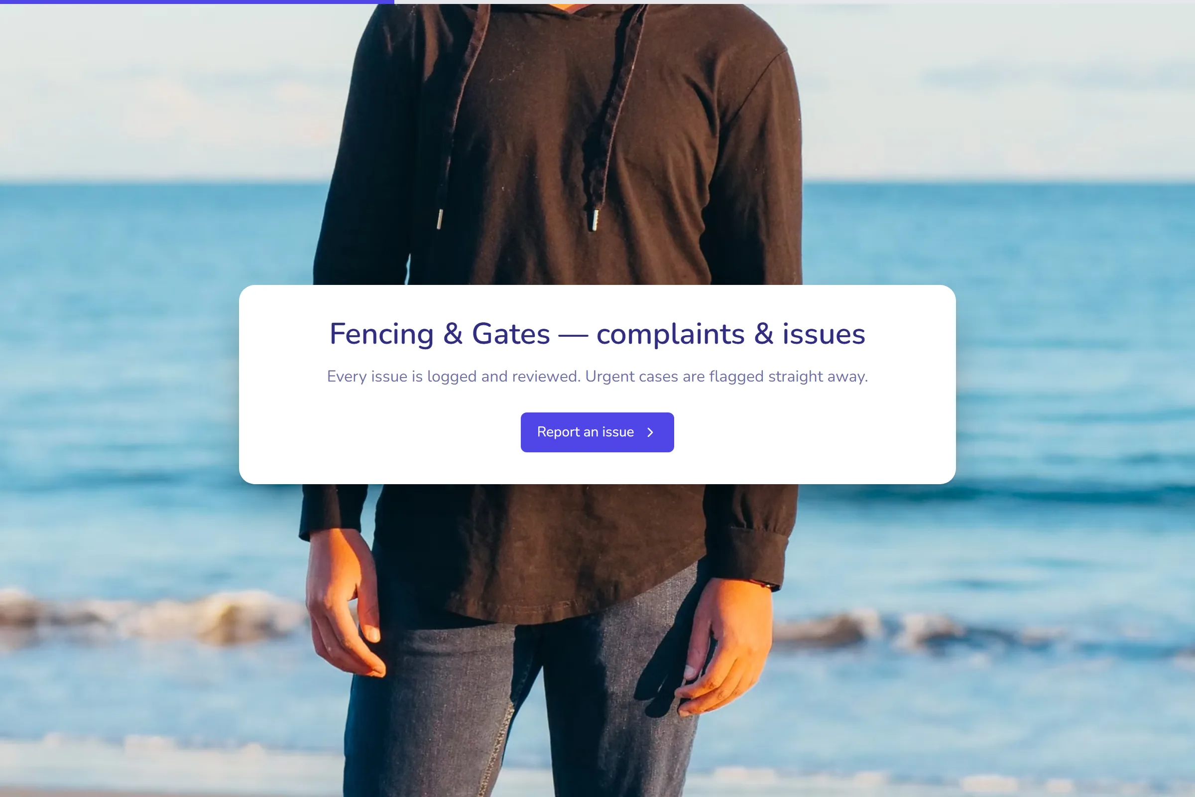 Fencing & Gates Complaint / Issue Form template preview