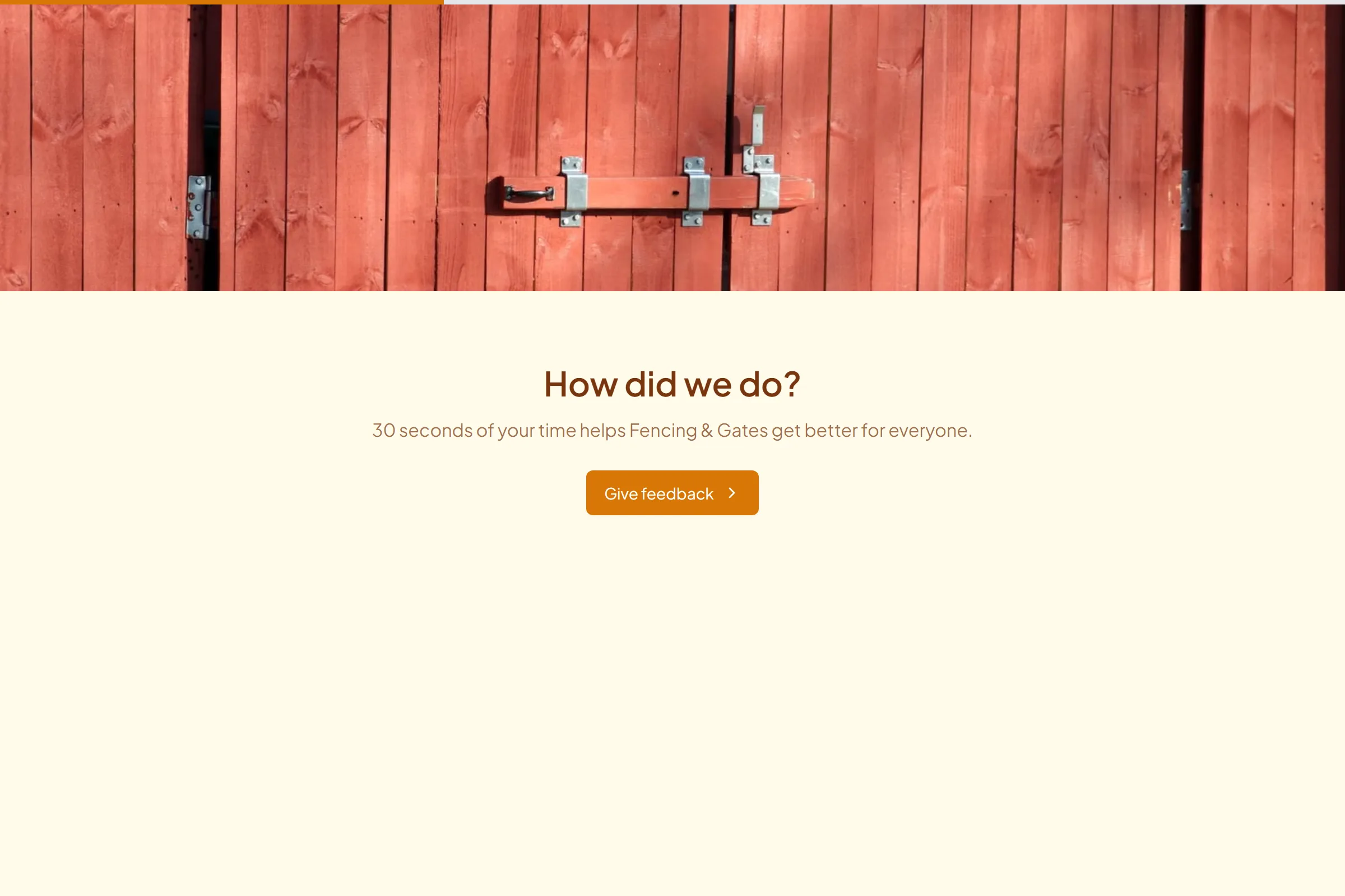 Fencing & Gates Quick Feedback template preview
