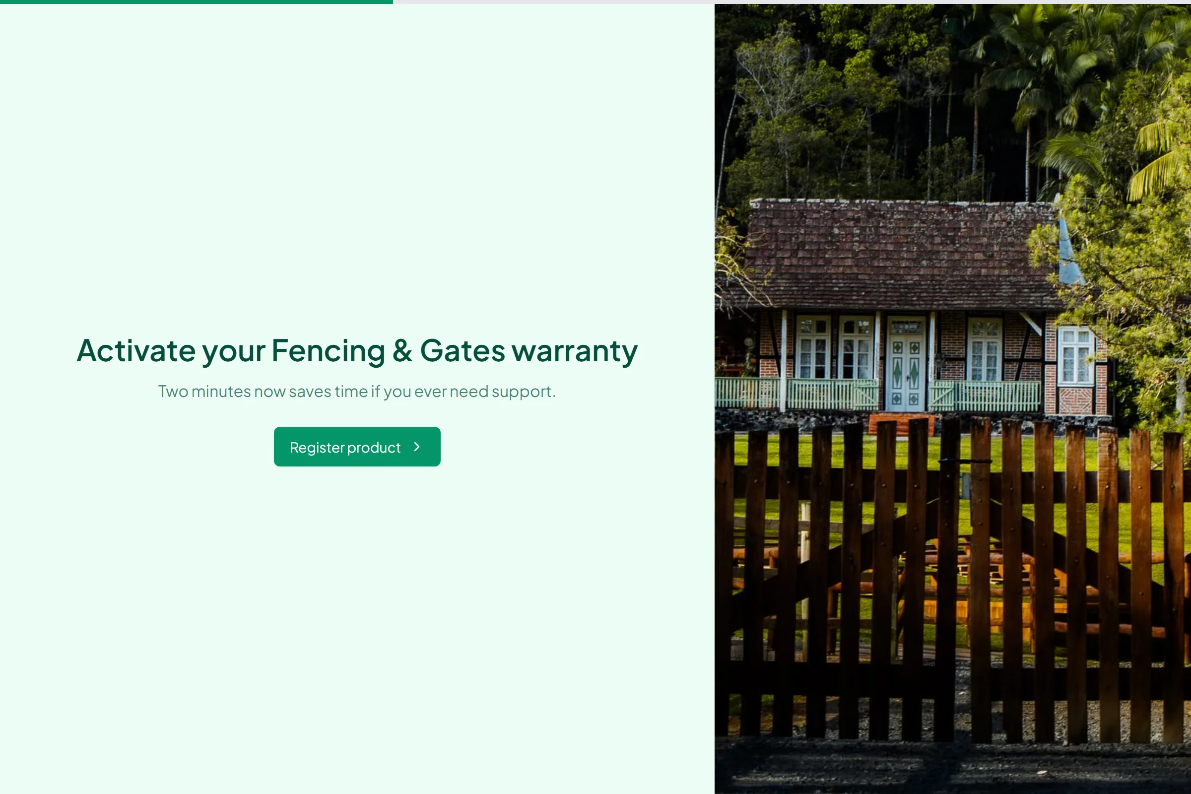 Fencing & Gates Warranty Registration template preview