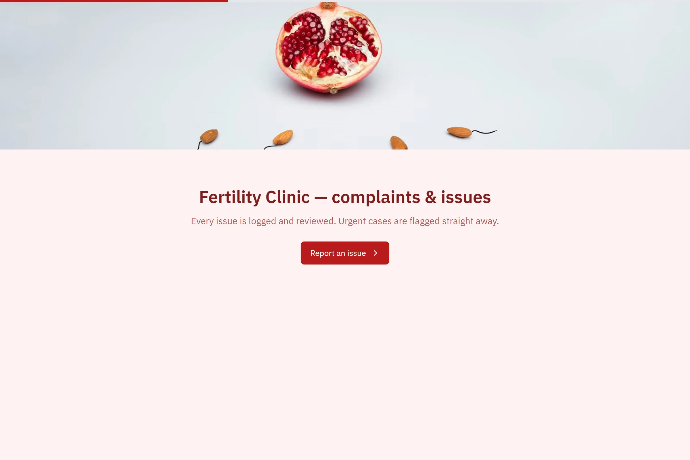 Fertility Clinic Complaint / Issue Form template preview
