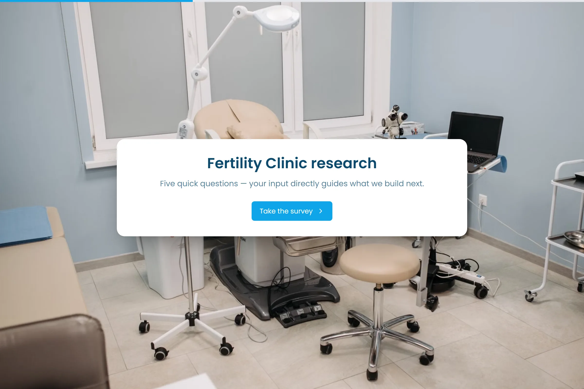 Fertility Clinic Market Research Survey template preview