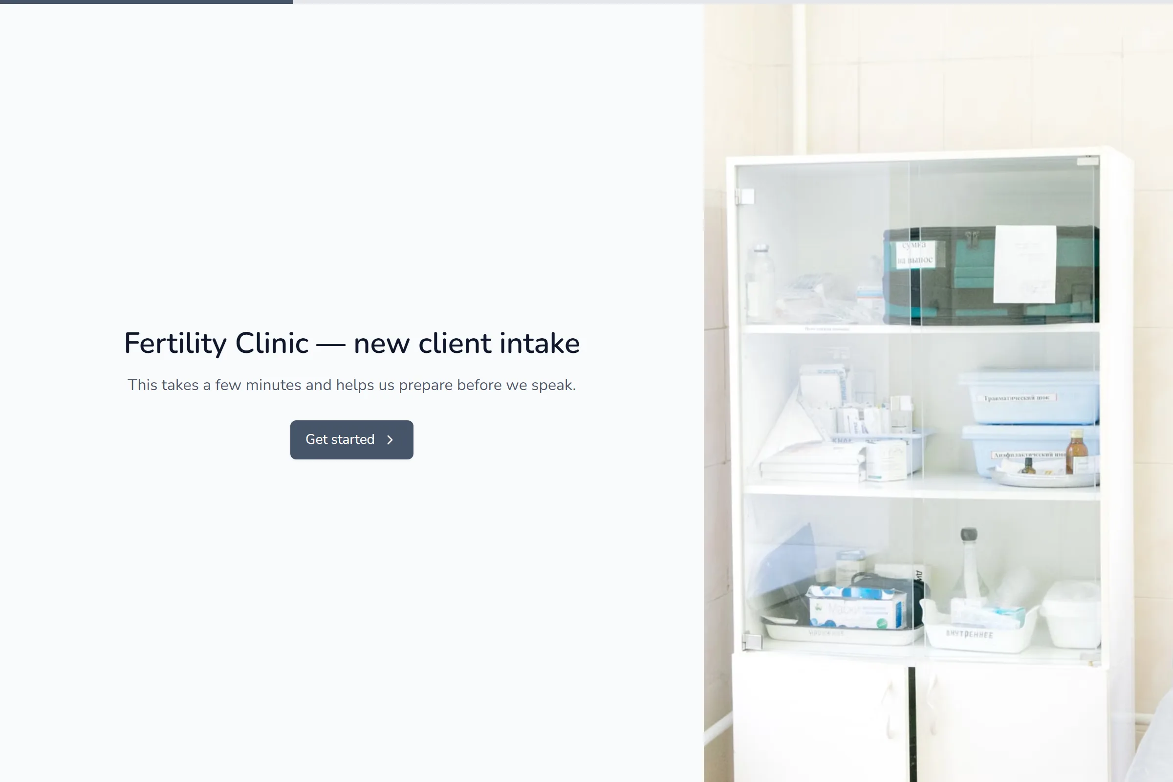 Fertility Clinic New Client Intake template preview