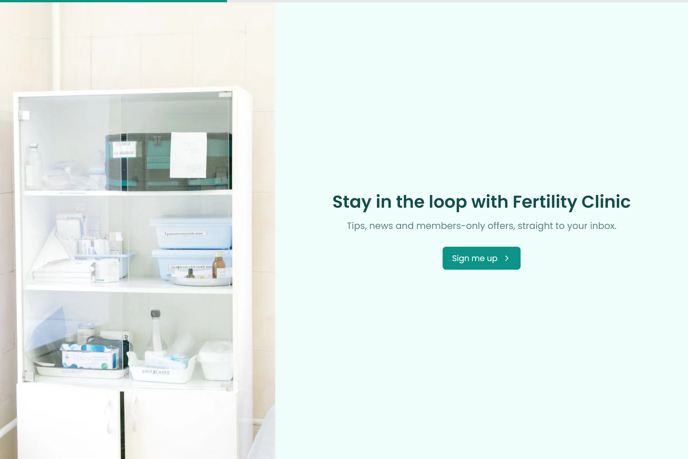 Fertility Clinic Newsletter & Updates Signup template preview