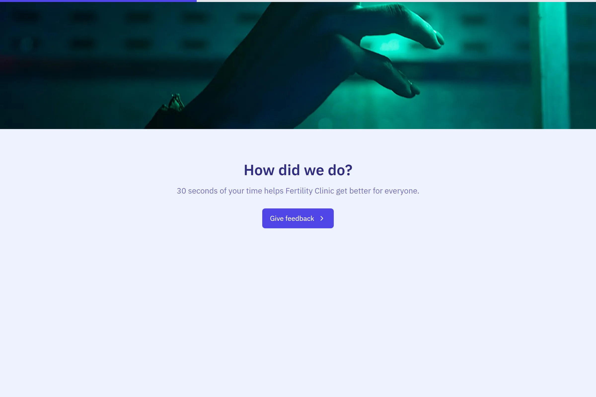 Fertility Clinic Quick Feedback template preview