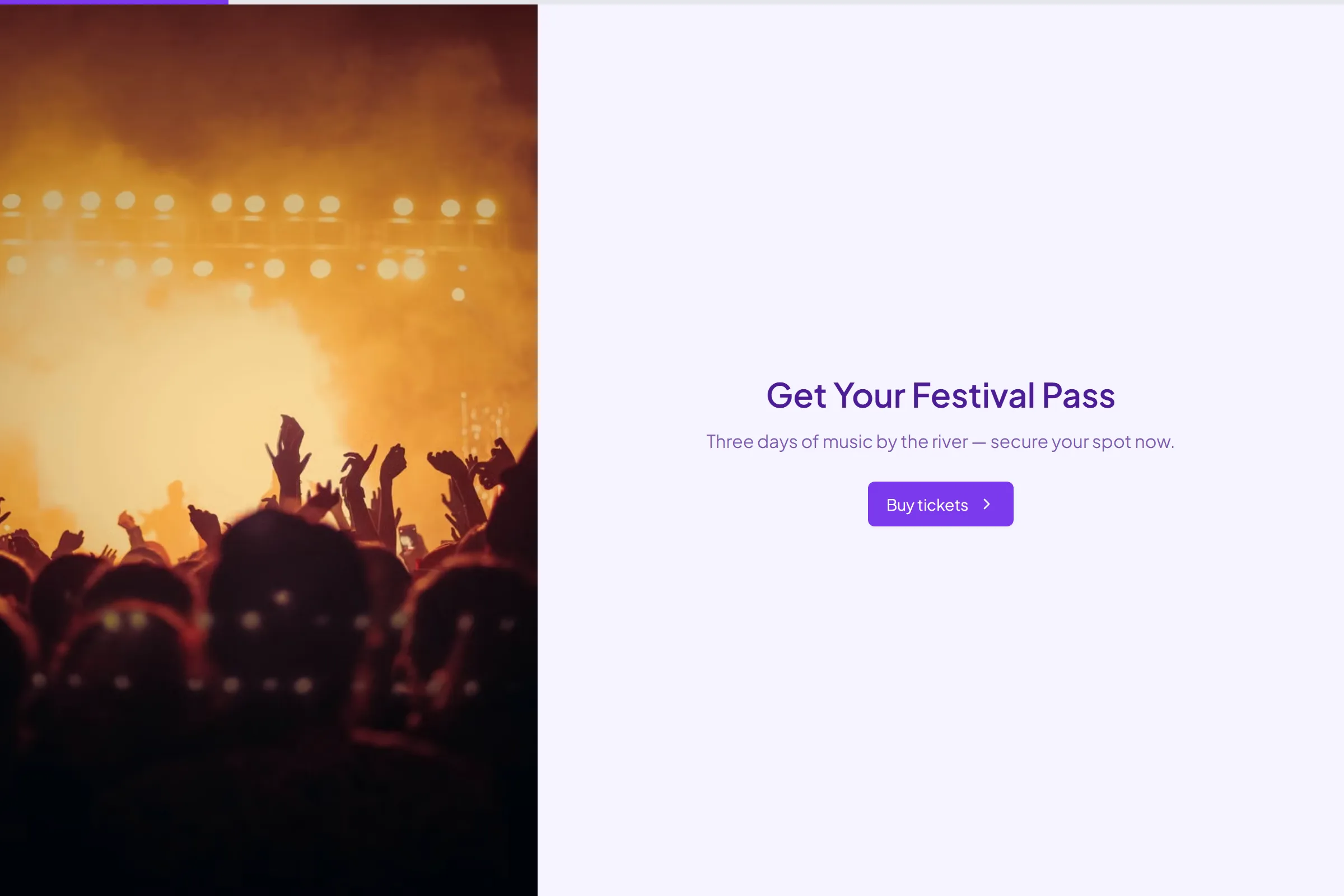 Festival Ticket Purchase template preview