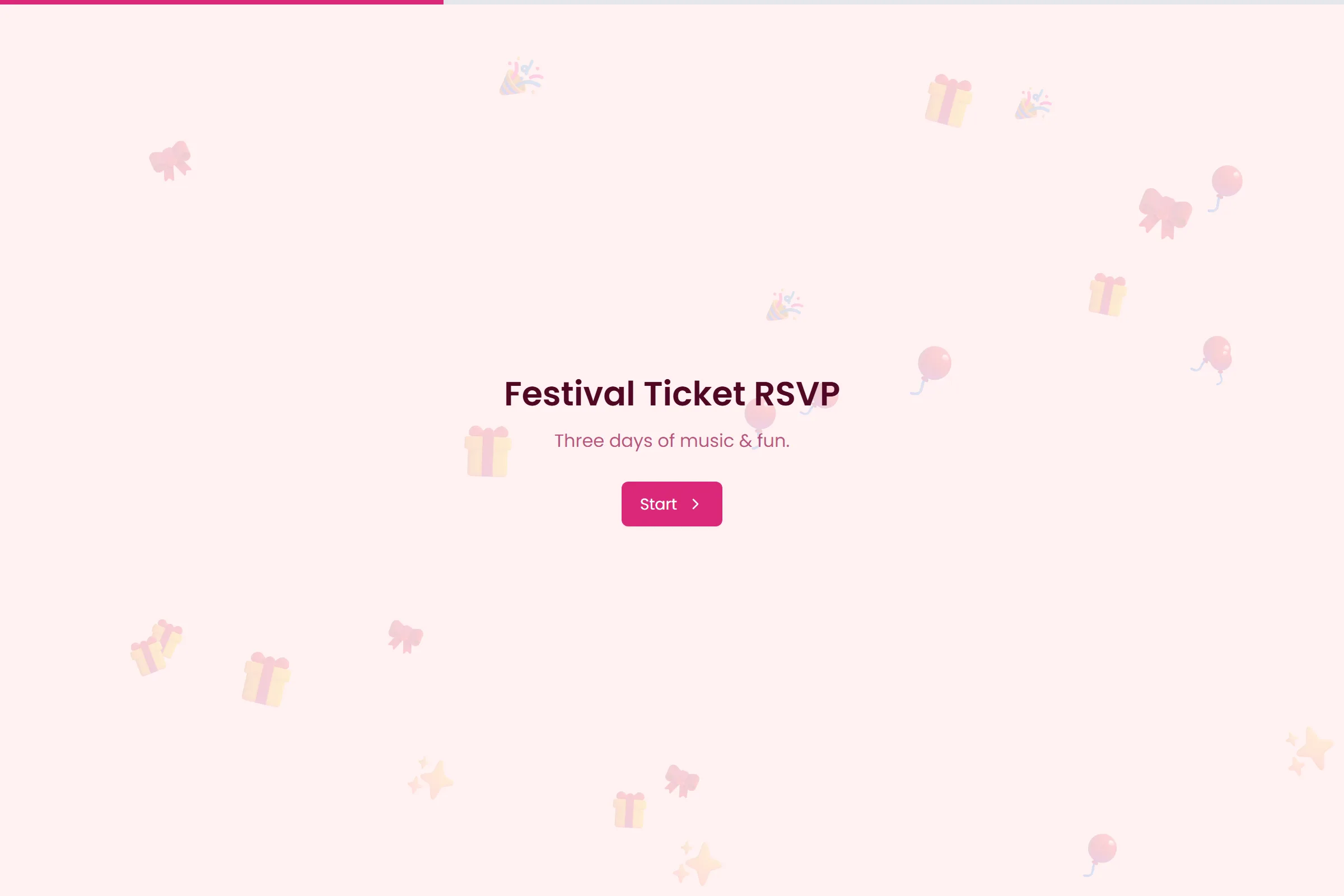 Festival Ticket RSVP template preview