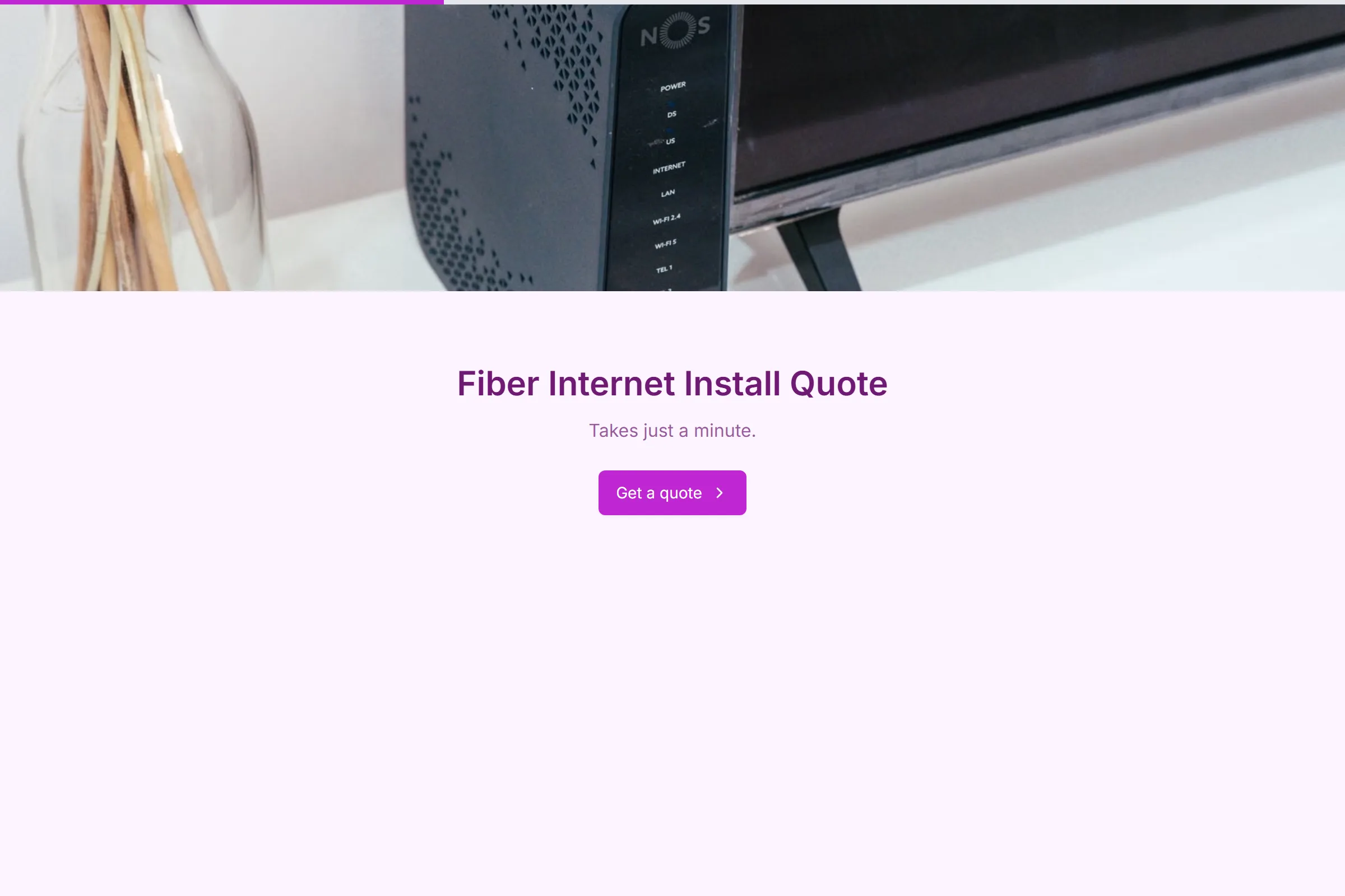 Fiber Internet Install Quote template preview