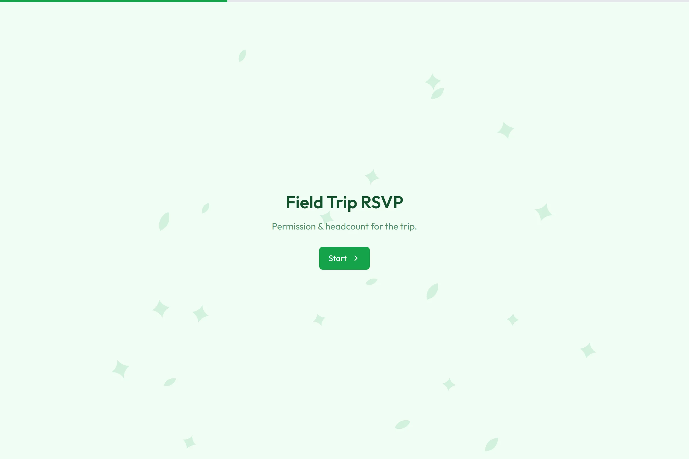 Field Trip RSVP template preview