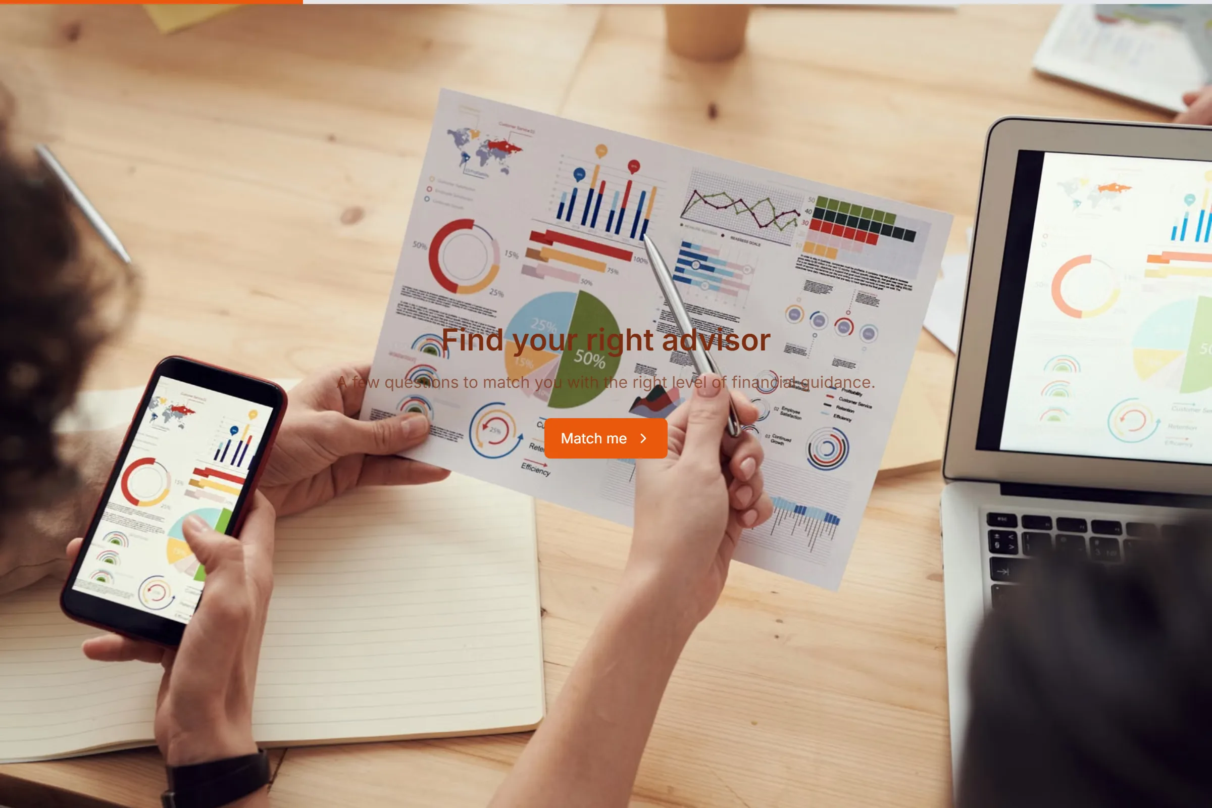 Financial Advisor Match template preview