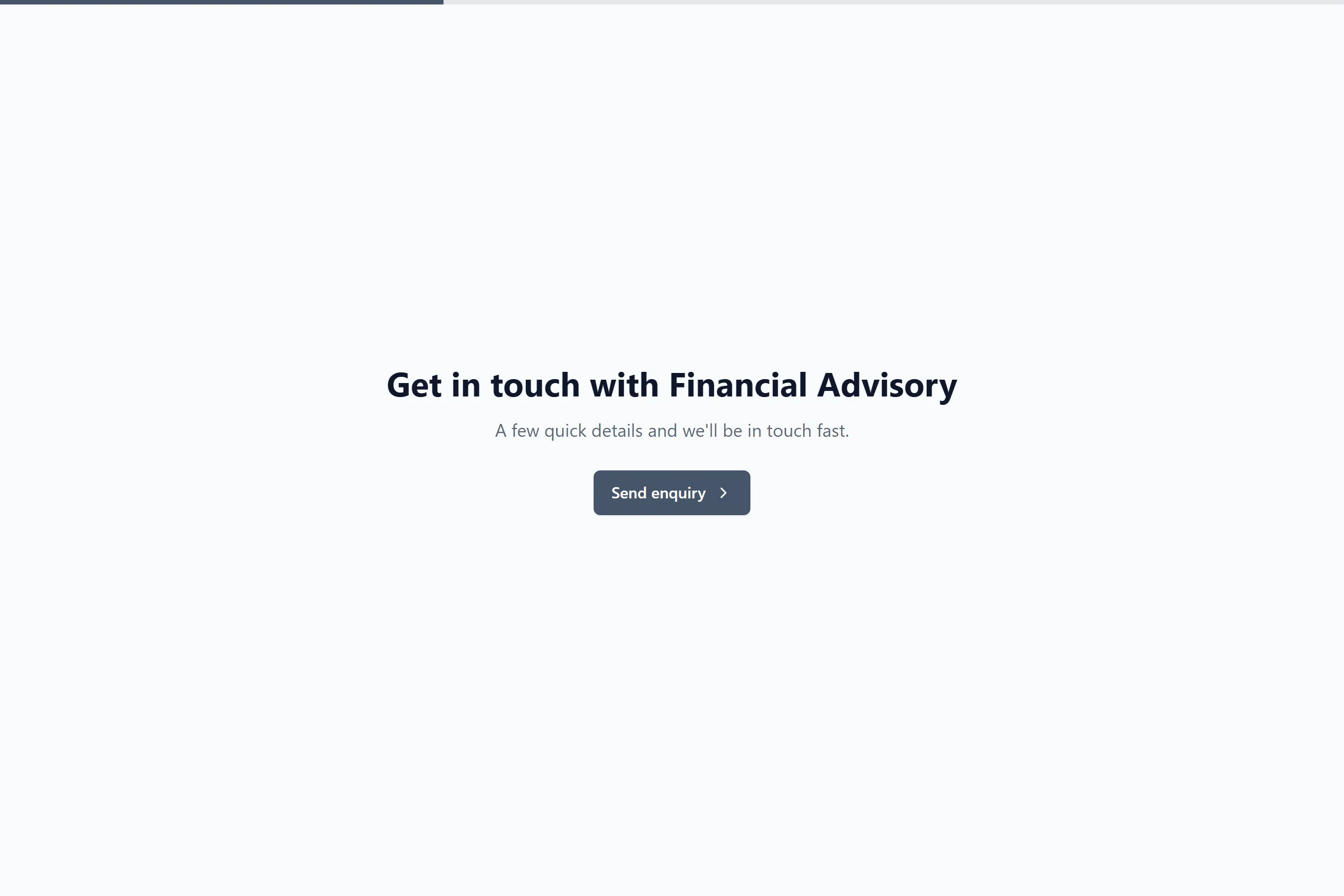 Financial Advisory Enquiry template preview