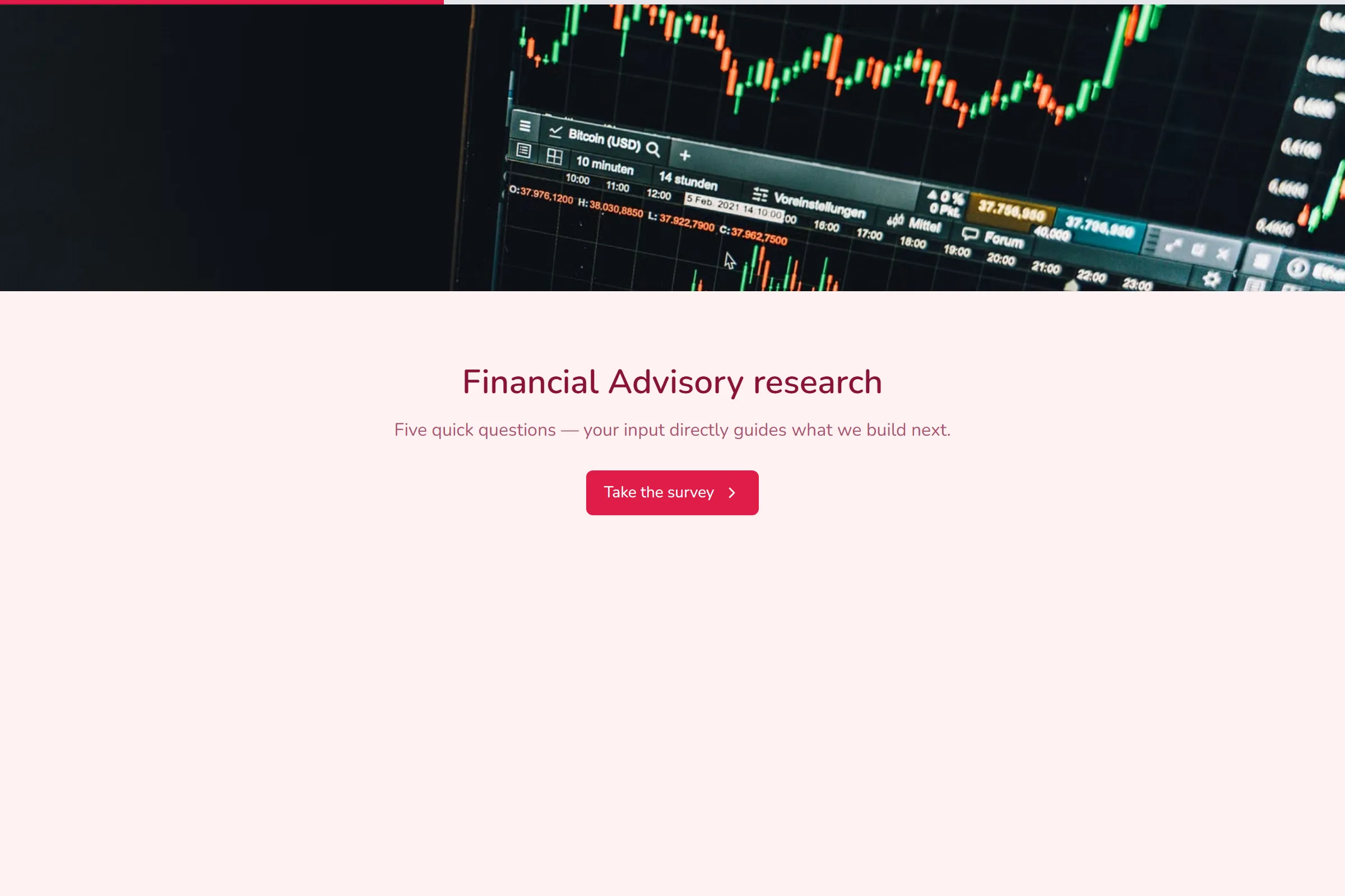 Financial Advisory Market Research Survey template preview