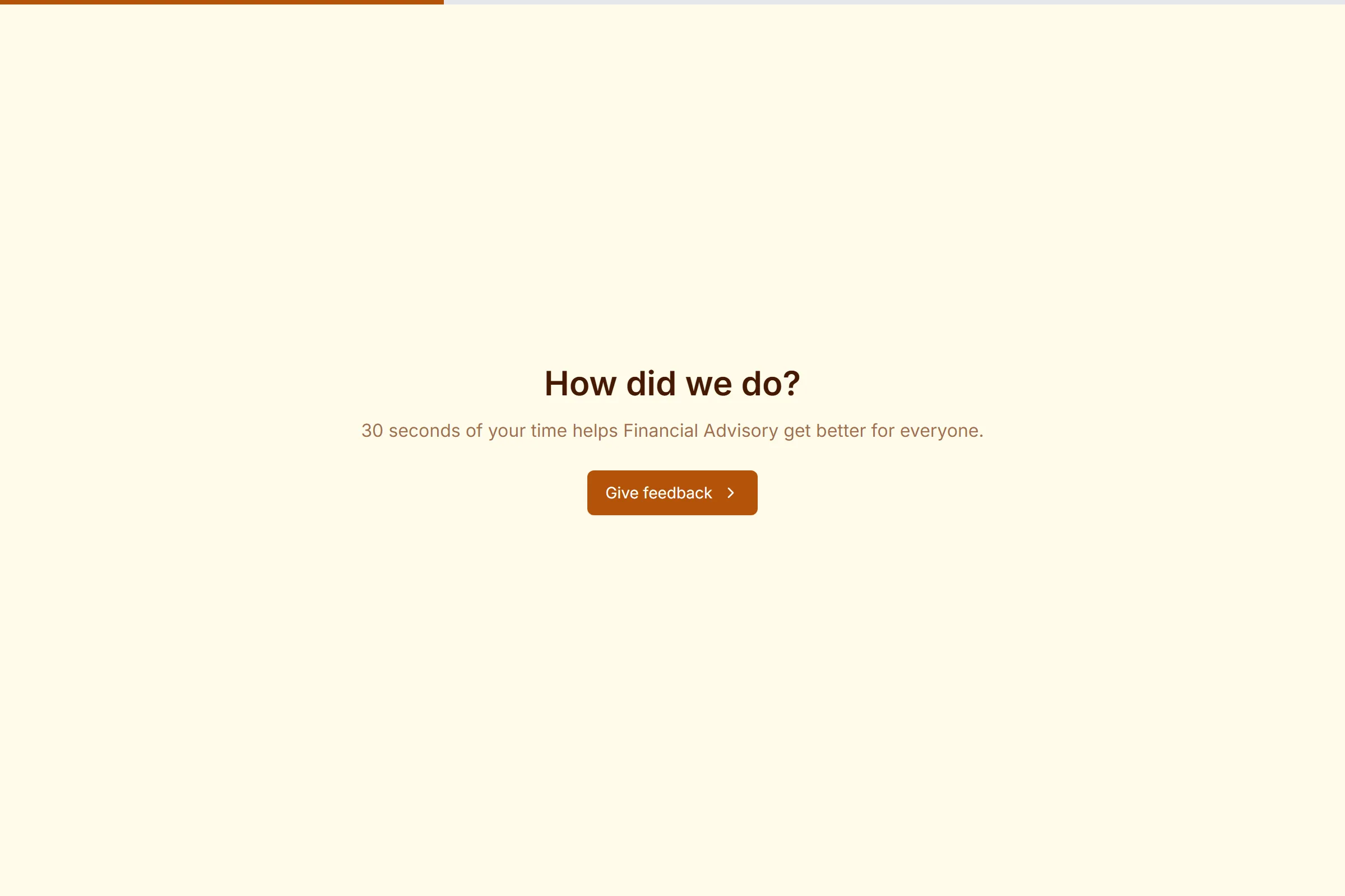Financial Advisory Quick Feedback template preview