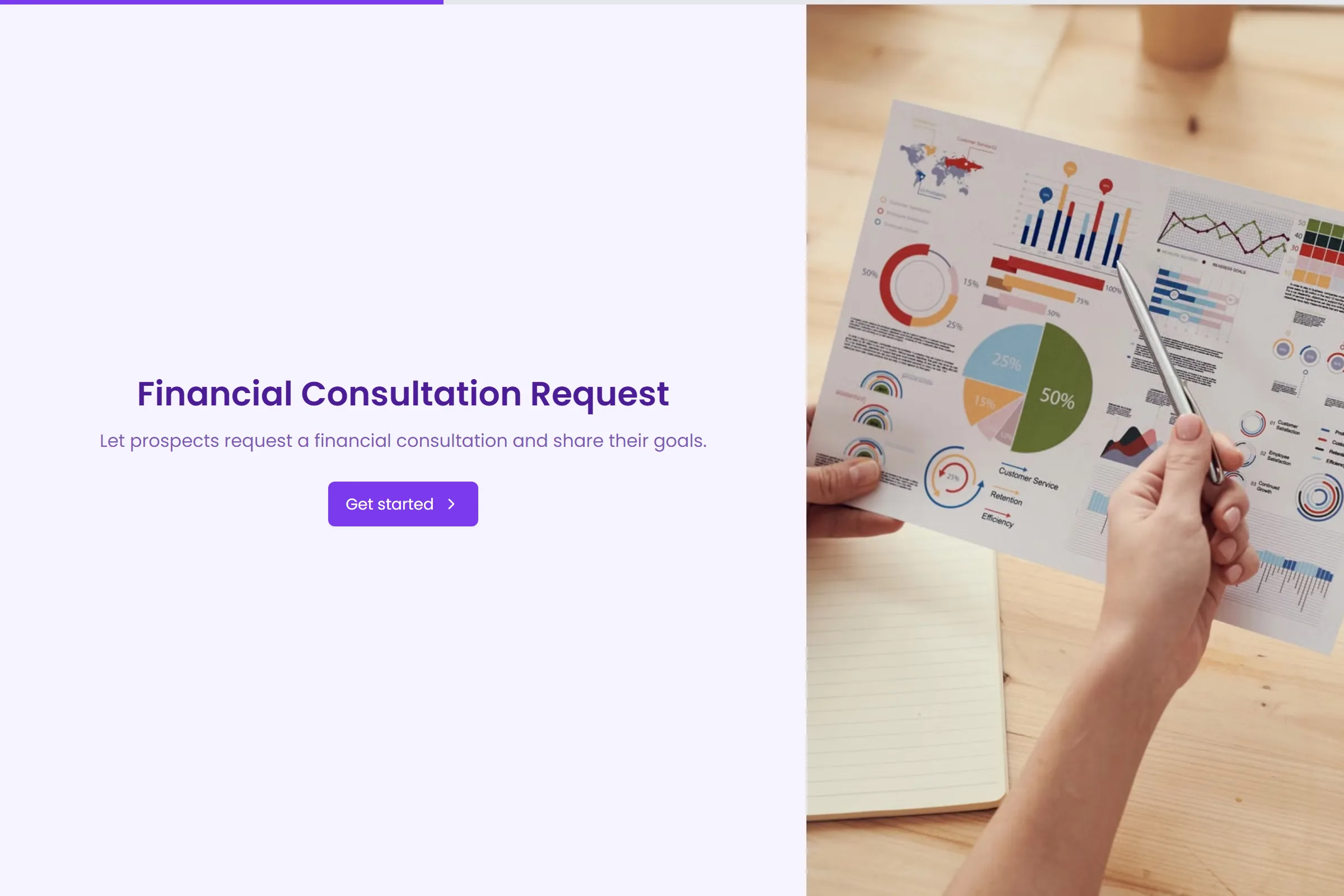 Financial Consultation Request template preview