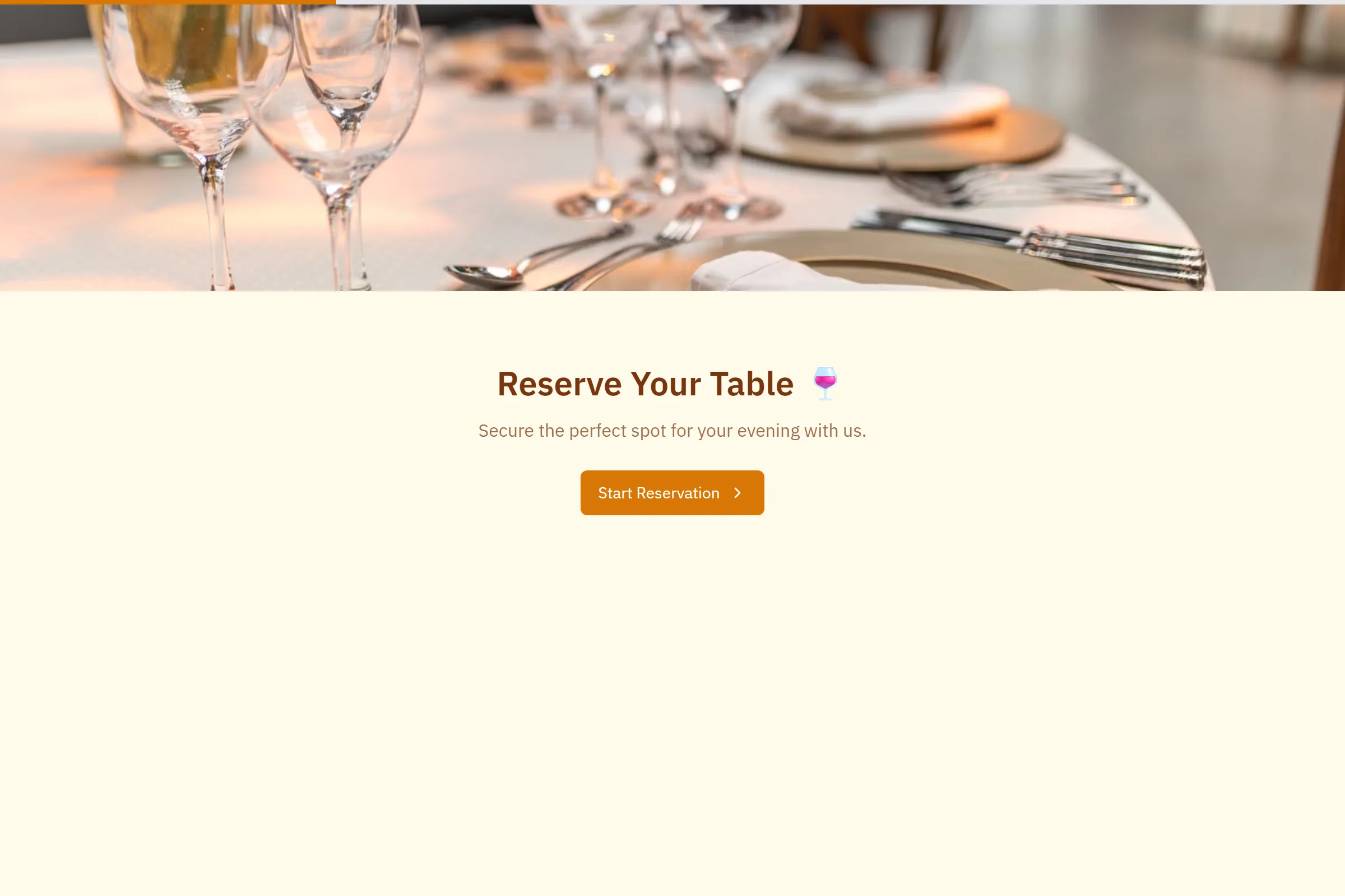 Fine Dining Table Reservation template preview