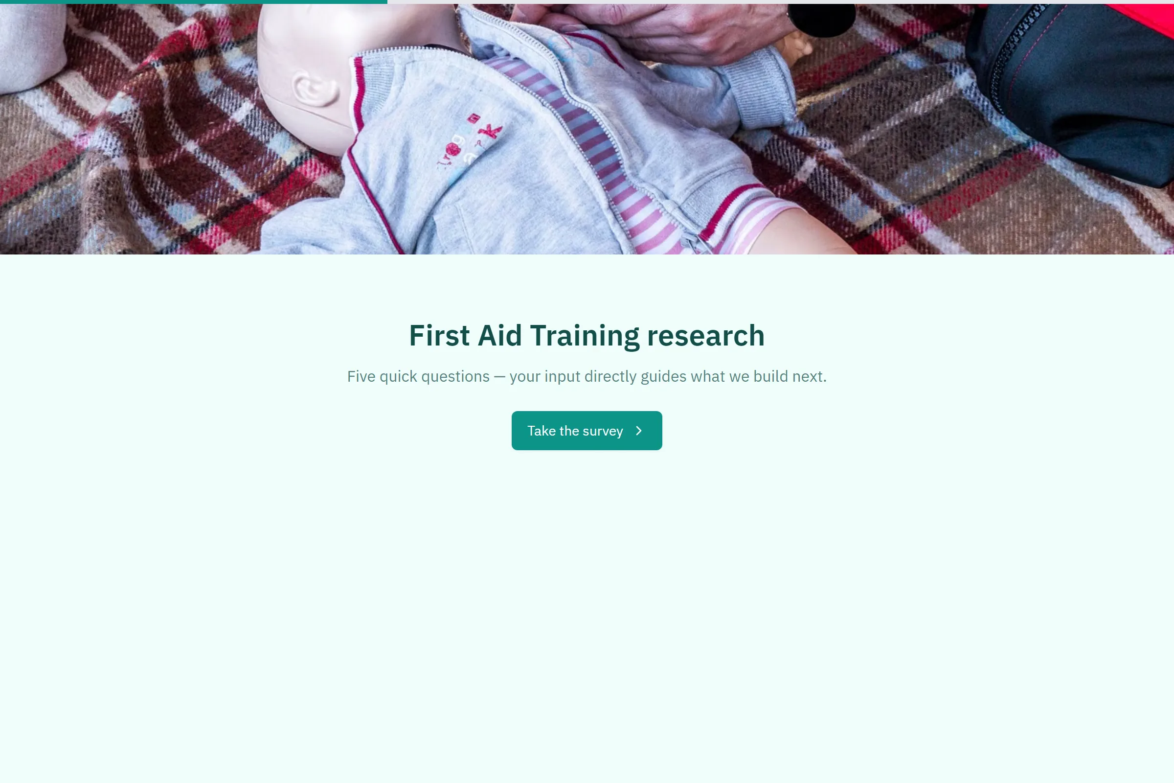 First Aid Training Market Research Survey template preview